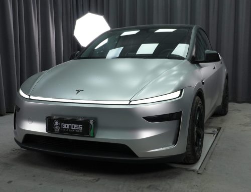 BONOSS Forged Active Cooling 2025 Tesla Model Y Wheel Spacers Front 20mm Rear 20mm Before and After