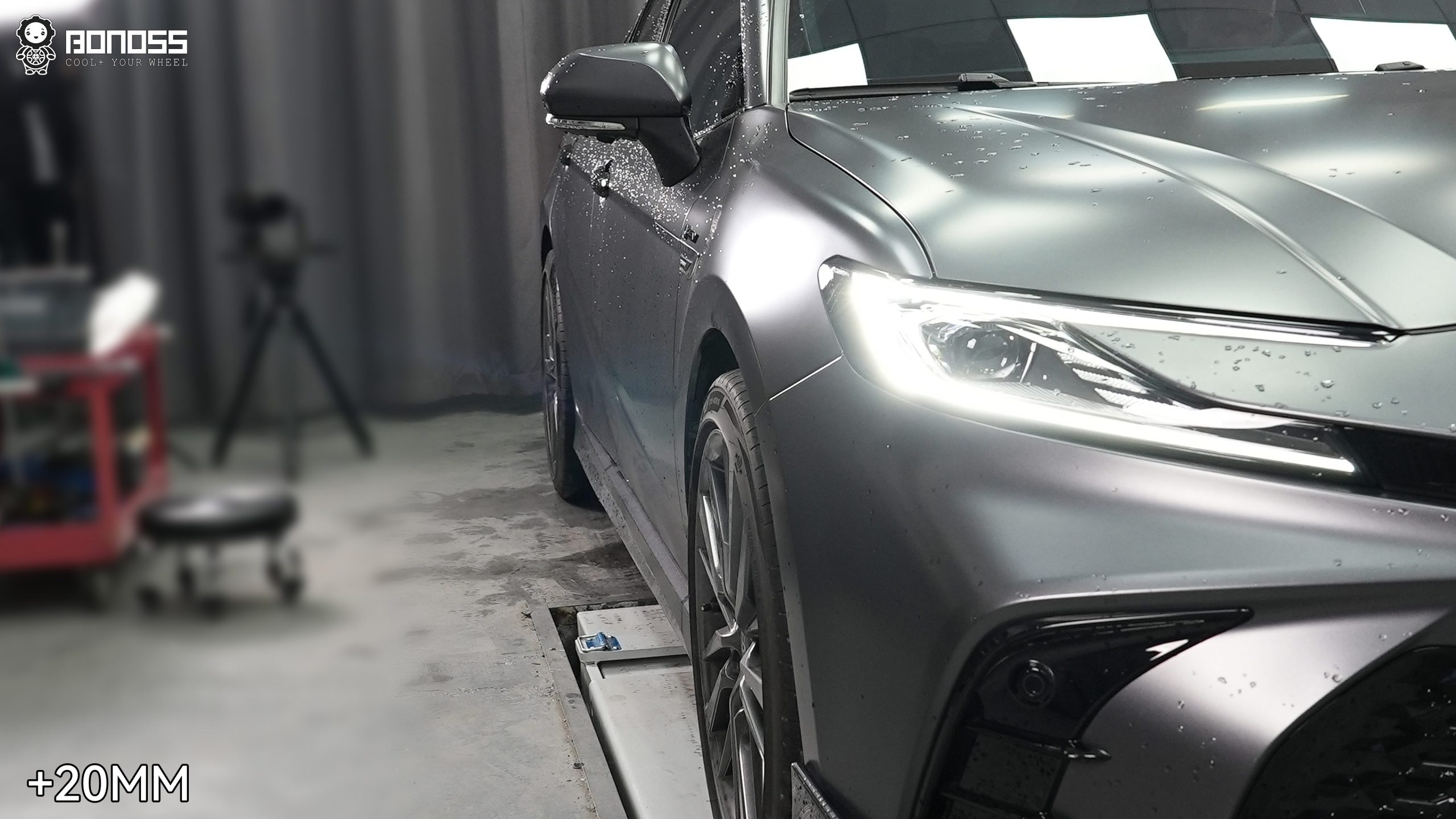 BONOSS Forged Active Cooling 2025 Toyota Camry Wheel Spacers Front 20mm Rear 20mm Before and After (4)