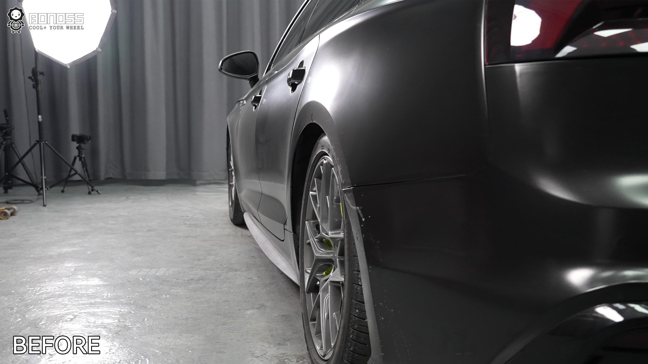 BONOSS Forged Active Cooling Audi A5 Wheel Spacers Front 25mm Rear 25mm Before and After (10)