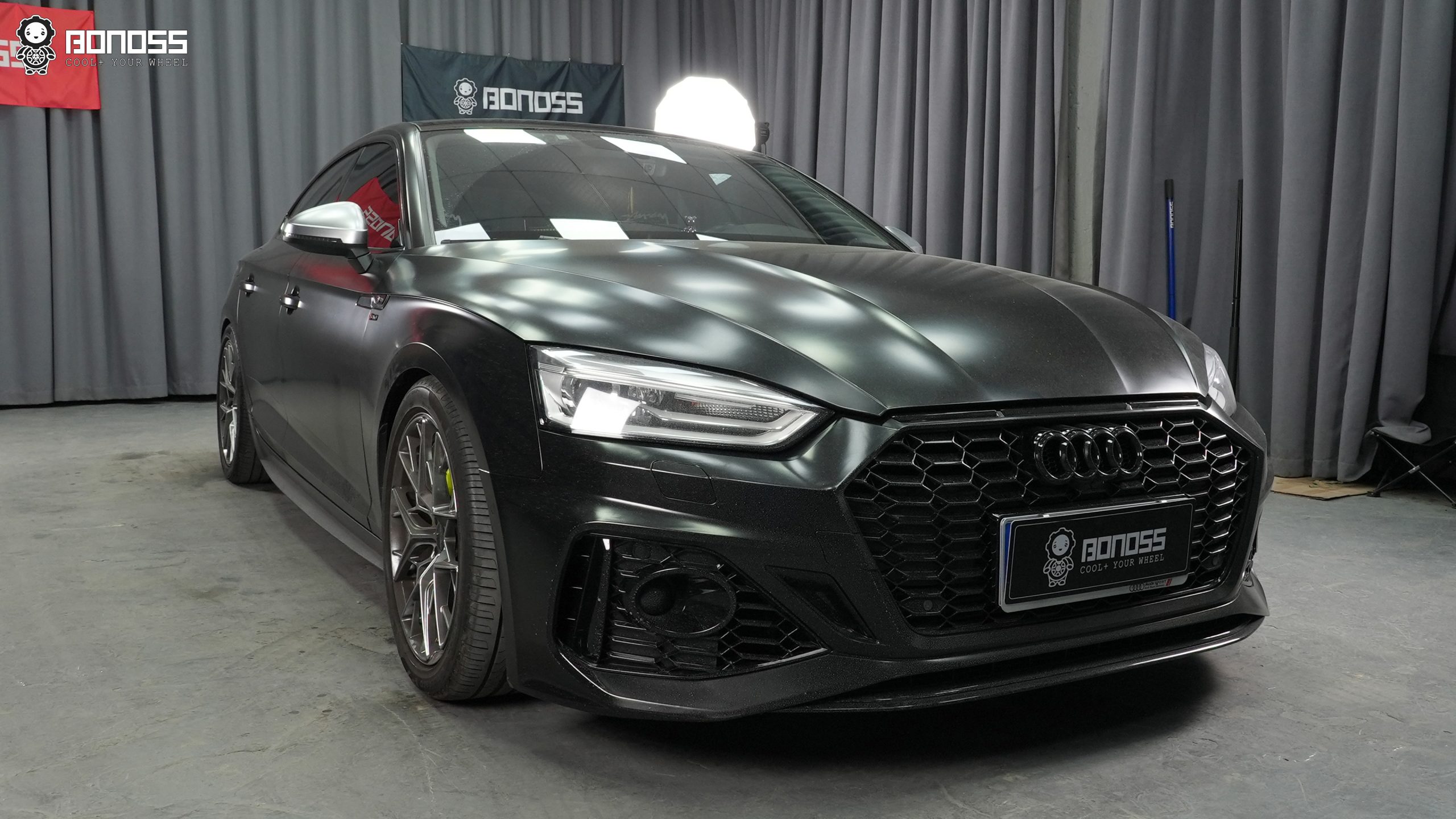 BONOSS Forged Active Cooling Audi A5 Wheel Spacers Front 25mm Rear 25mm Before and After (2)