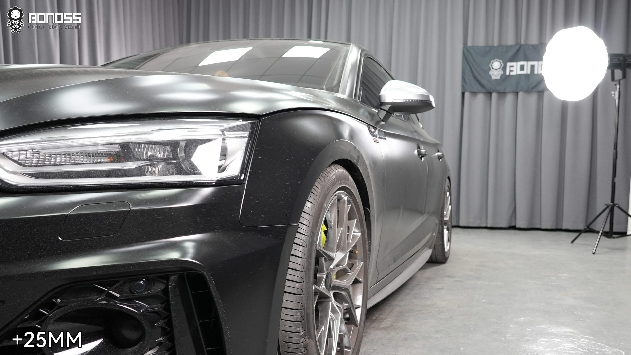 BONOSS Forged Active Cooling Audi A5 Wheel Spacers Front 25mm Rear 25mm Before and After (3)