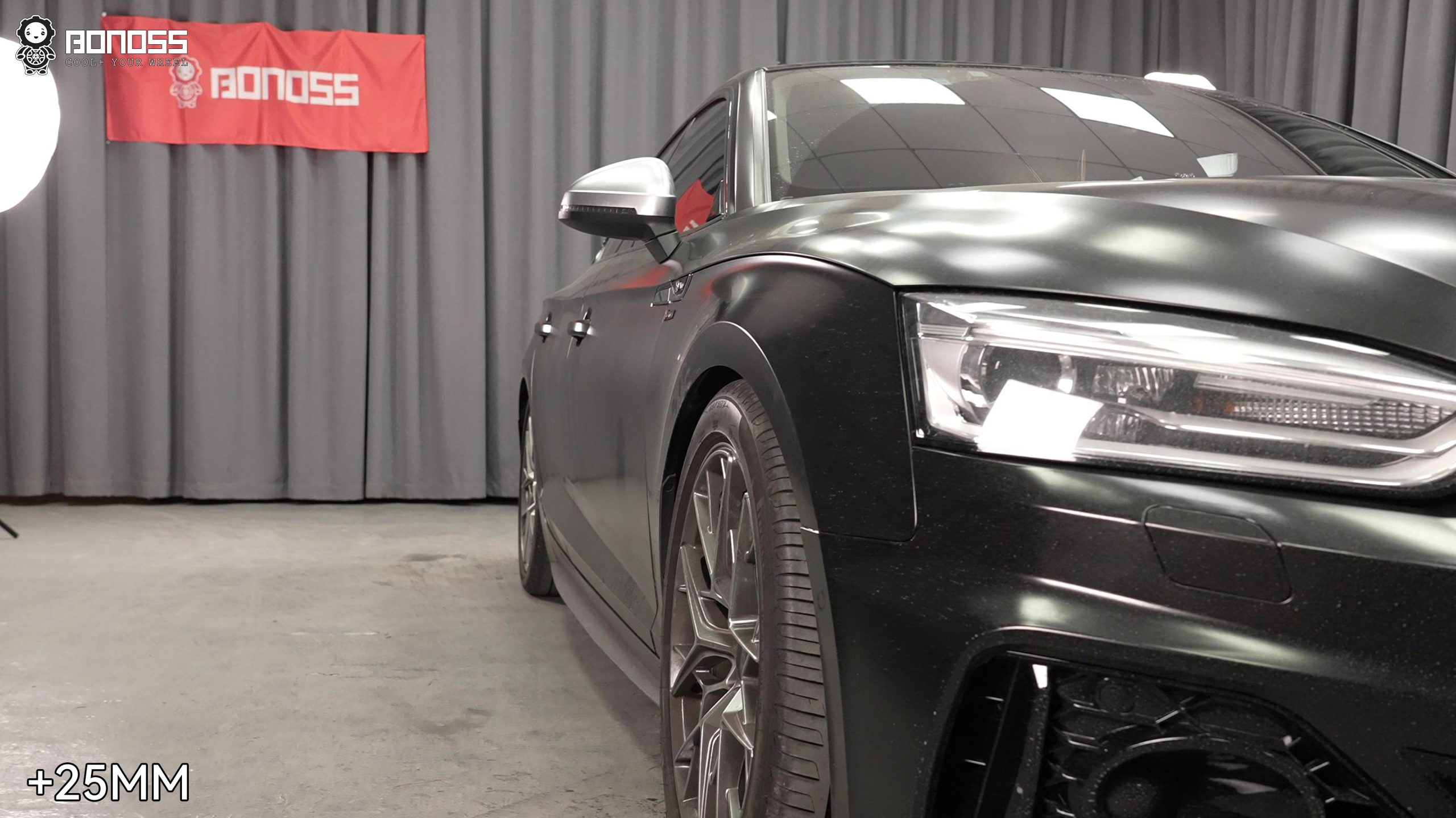 BONOSS Forged Active Cooling Audi A5 Wheel Spacers Front 25mm Rear 25mm Before and After (4)