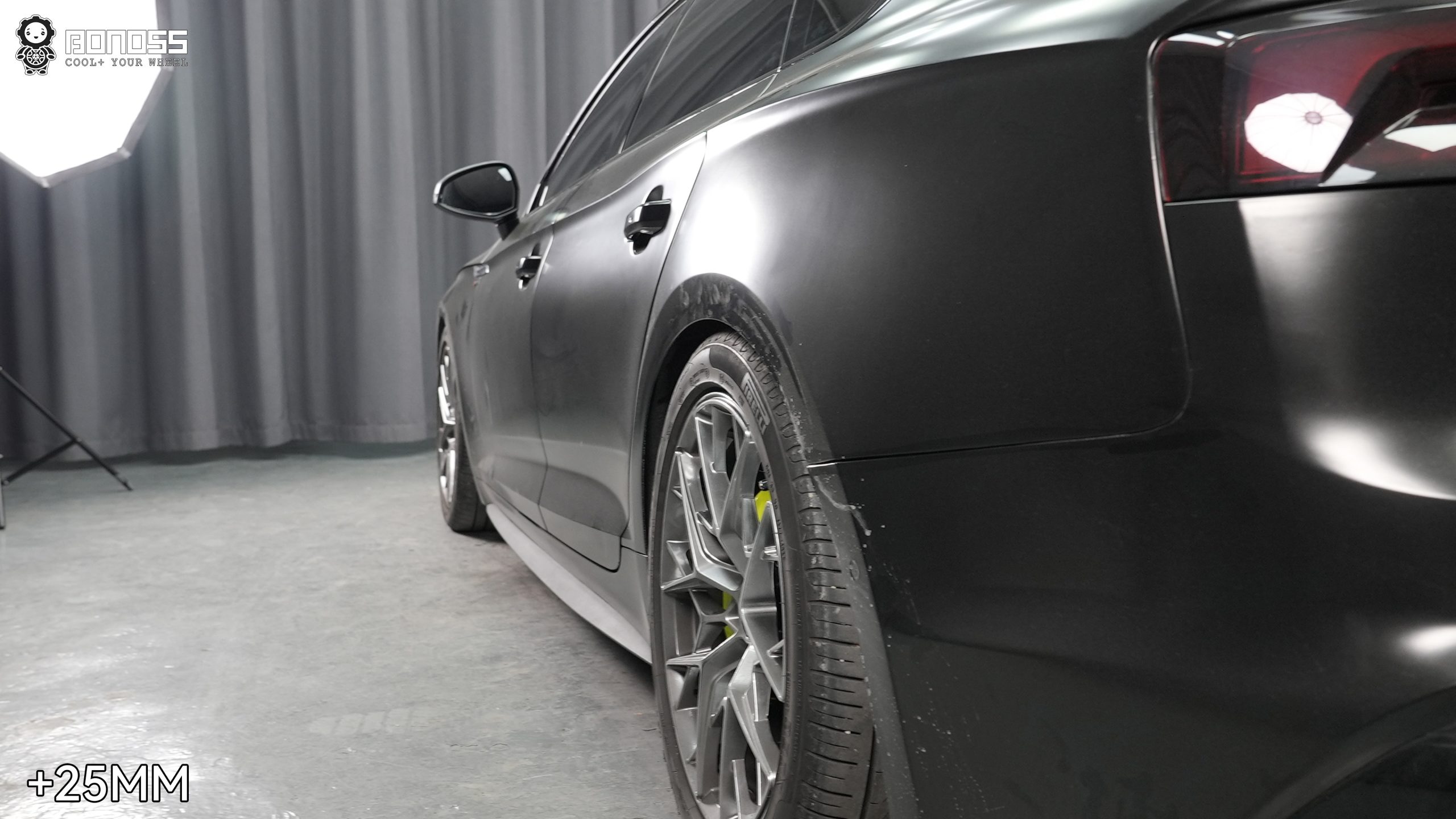 BONOSS Forged Active Cooling Audi A5 Wheel Spacers Front 25mm Rear 25mm Before and After (5)