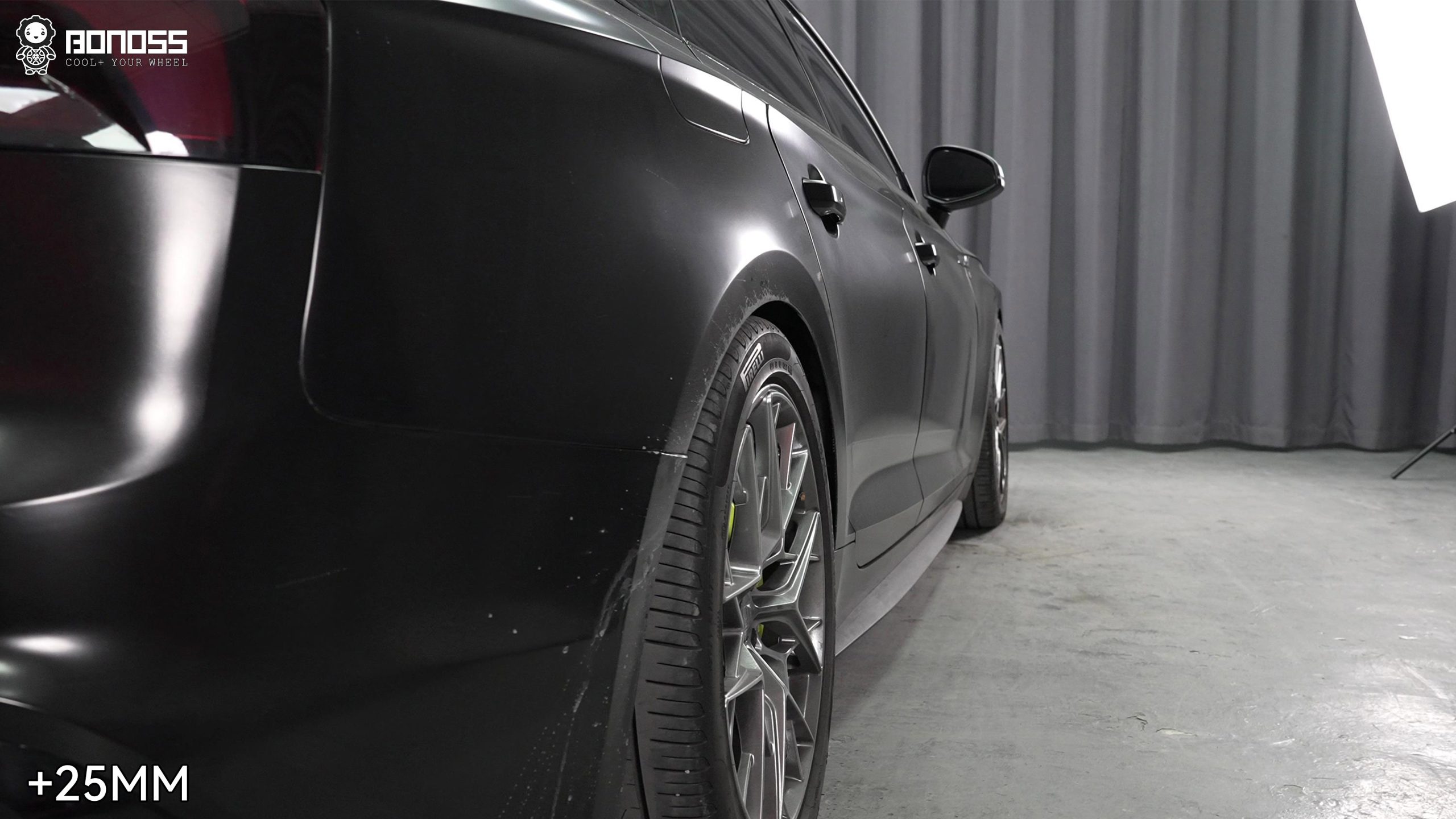 BONOSS Forged Active Cooling Audi A5 Wheel Spacers Front 25mm Rear 25mm Before and After (6)