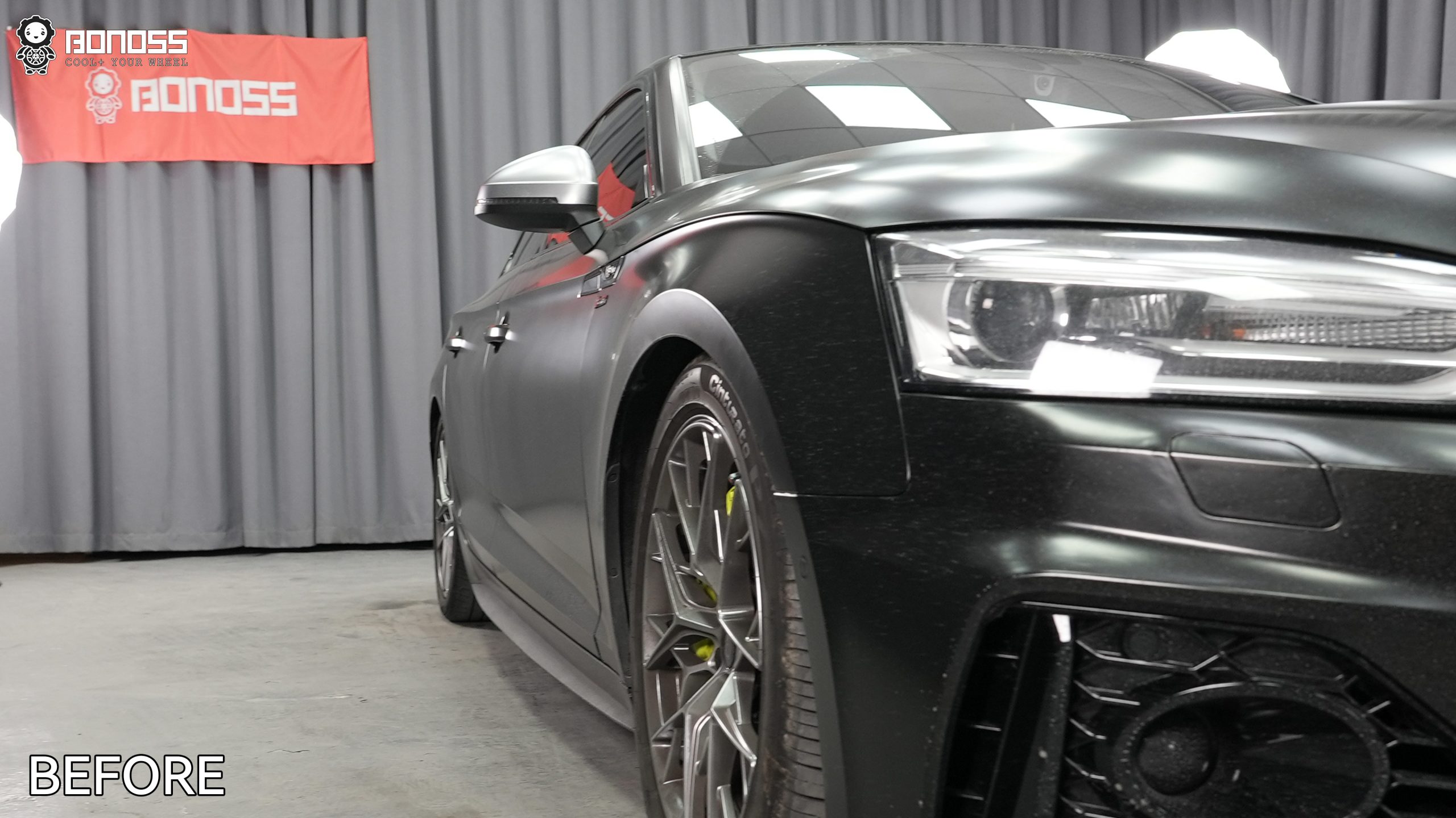 BONOSS Forged Active Cooling Audi A5 Wheel Spacers Front 25mm Rear 25mm Before and After (9)