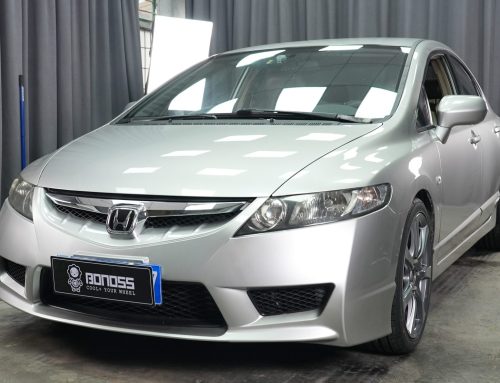 BONOSS Forged Active Cooling Honda Civic Wheel Spacers Front 25mm Rear 30mm Before and After