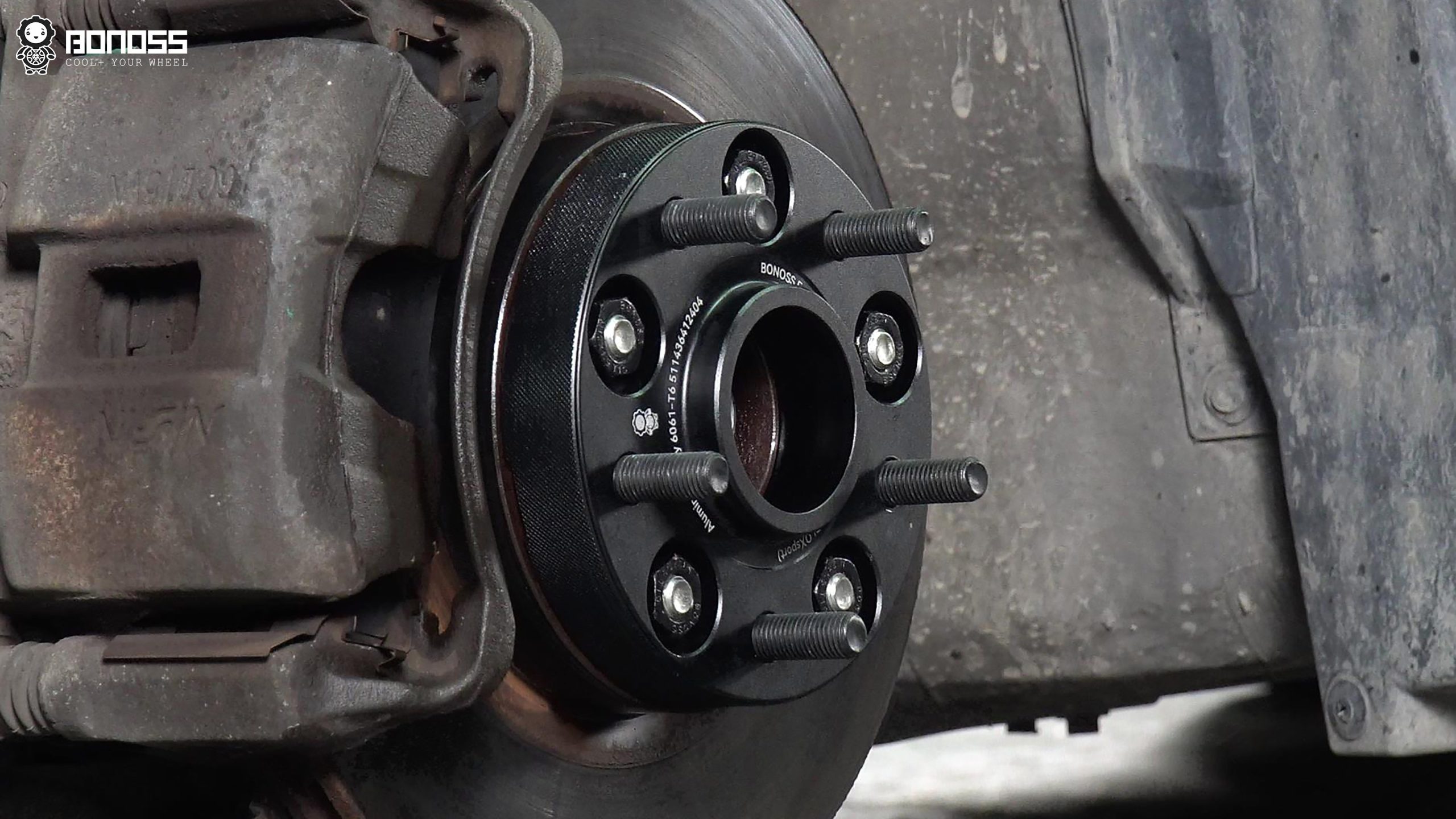 BONOSS Forged Active Cooling Honda Civic Wheel Spacers Front 25mm Rear 30mm Example Before and After (13)