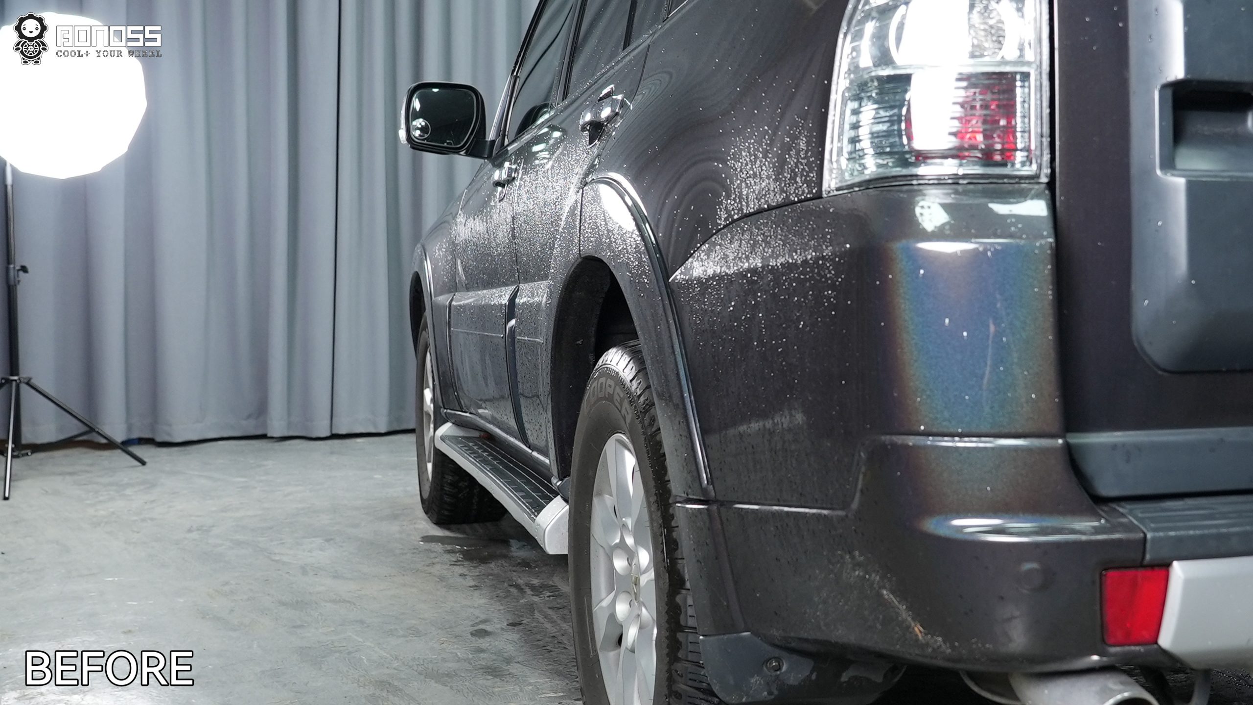 BONOSS Forged Active Cooling Mitsubishi Shogun Wheel Spacers Front 30mm Rear 30mm Before and After (10)