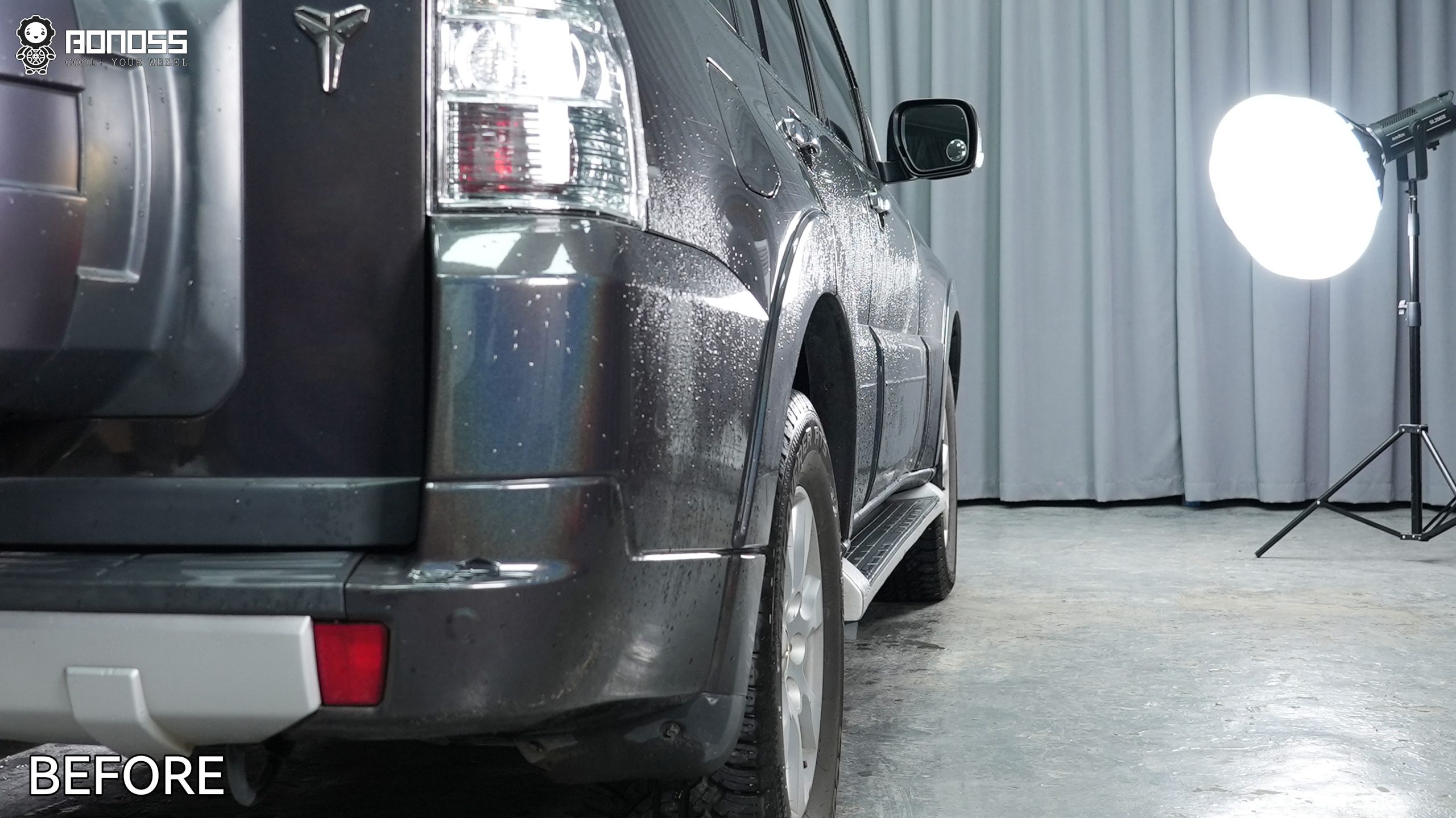 BONOSS Forged Active Cooling Mitsubishi Shogun Wheel Spacers Front 30mm Rear 30mm Before and After (11)