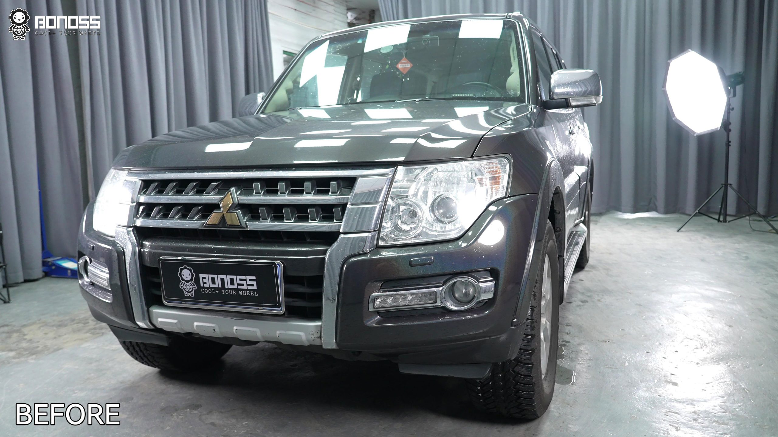 BONOSS Forged Active Cooling Mitsubishi Shogun Wheel Spacers Front 30mm Rear 30mm Before and After (7)