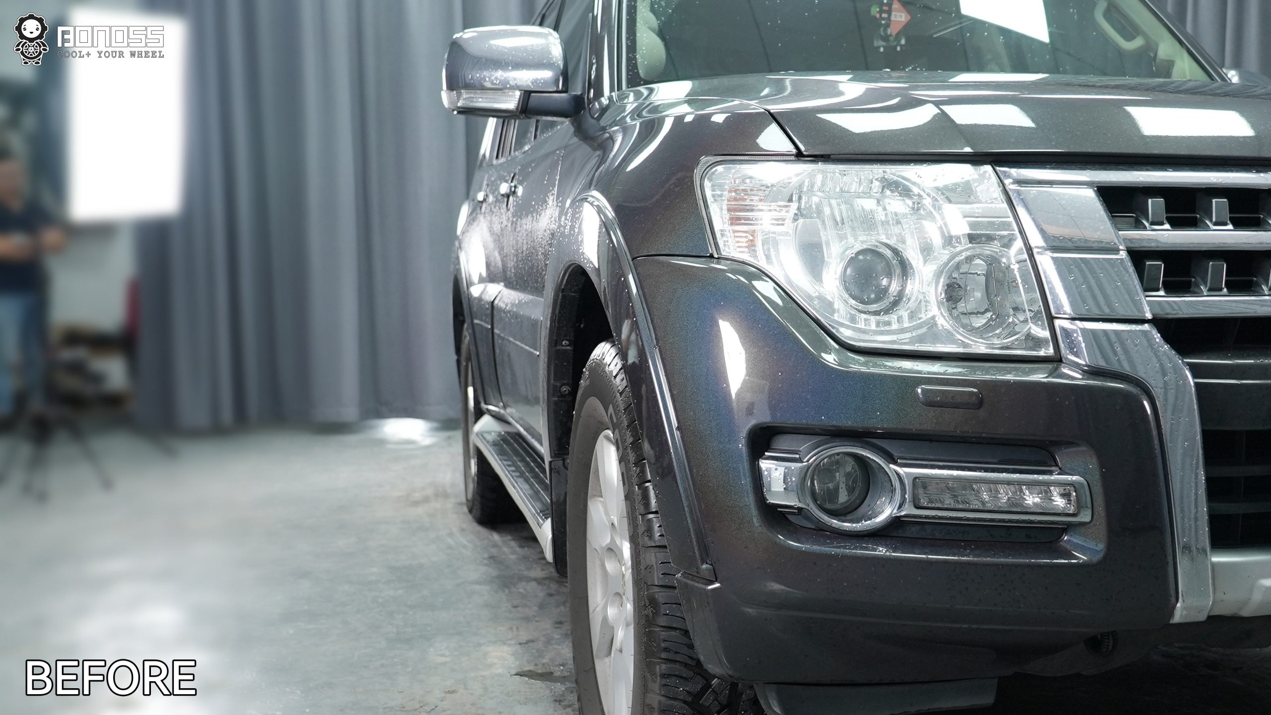 BONOSS Forged Active Cooling Mitsubishi Shogun Wheel Spacers Front 30mm Rear 30mm Before and After (8)