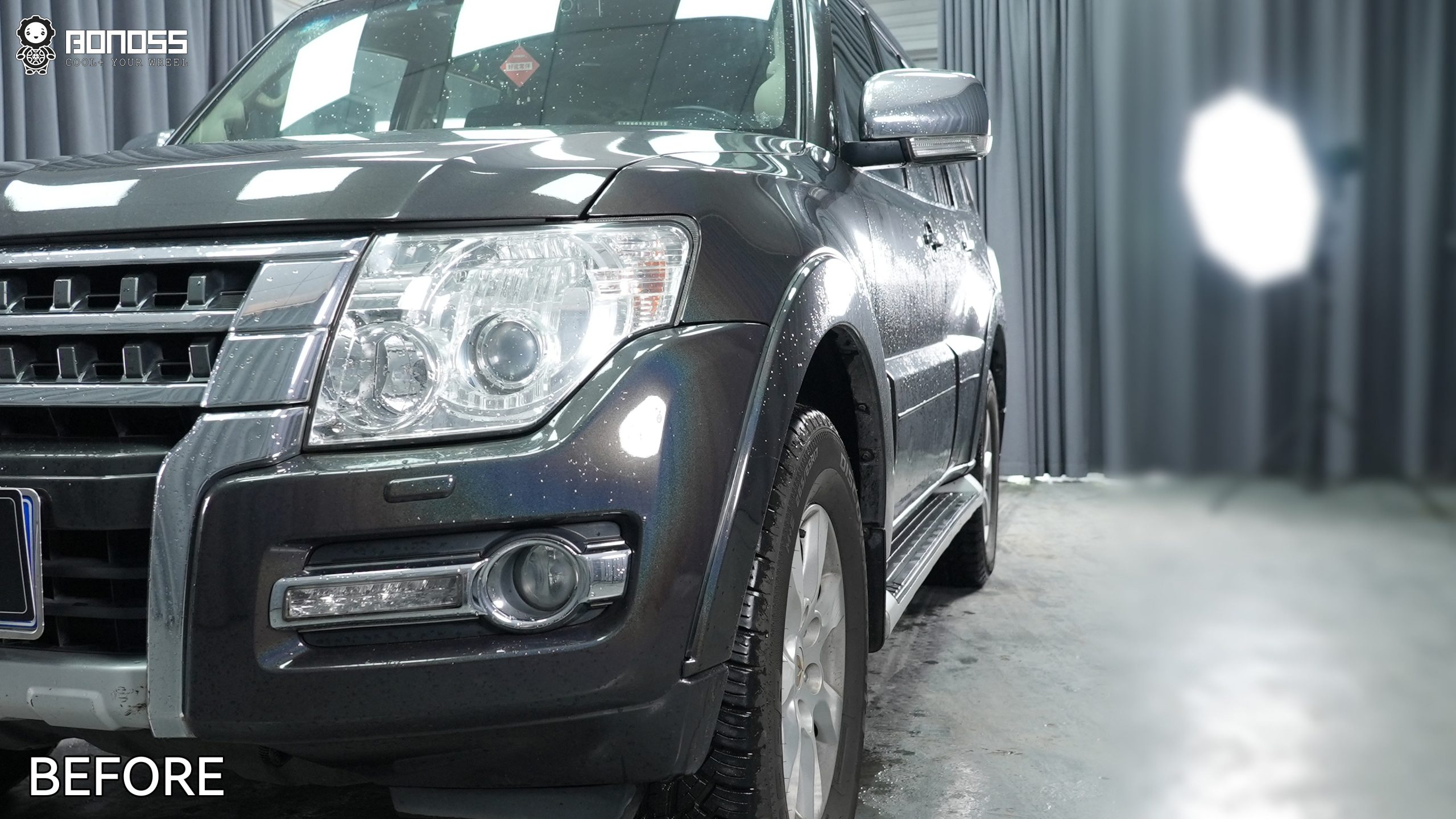 BONOSS Forged Active Cooling Mitsubishi Shogun Wheel Spacers Front 30mm Rear 30mm Before and After (9)