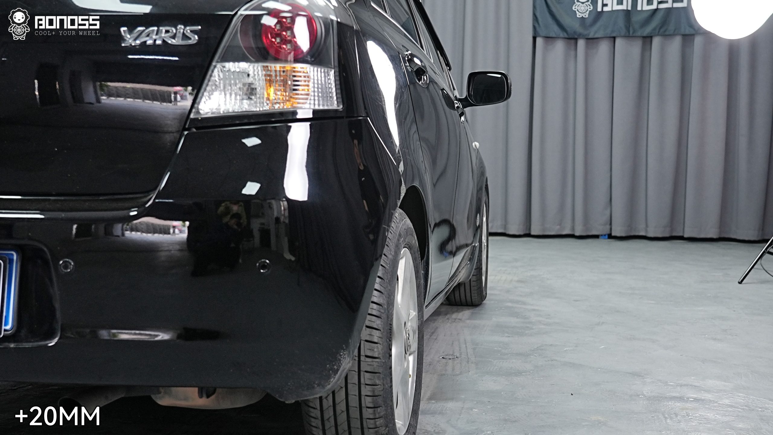 BONOSS Forged Active Cooling 2008 Toyota Yaris Wheel Spacers Front 15mm Rear 20mm Before and After (6)