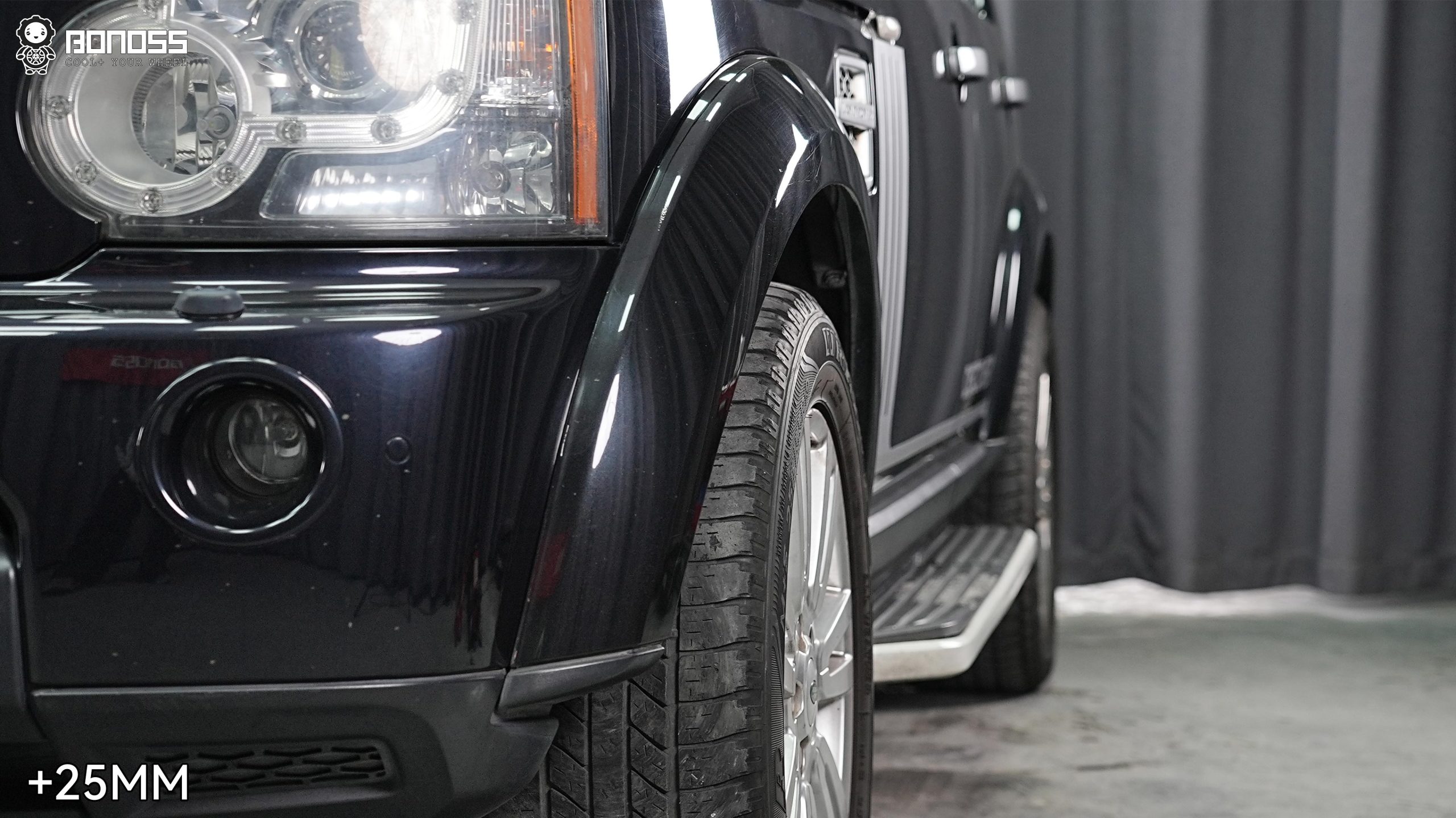 BONOSS Forged Active Cooling 2011 Land Rover Discovery 4 Wheel Spacers Front 25mm Rear 30mm Before and After (3)