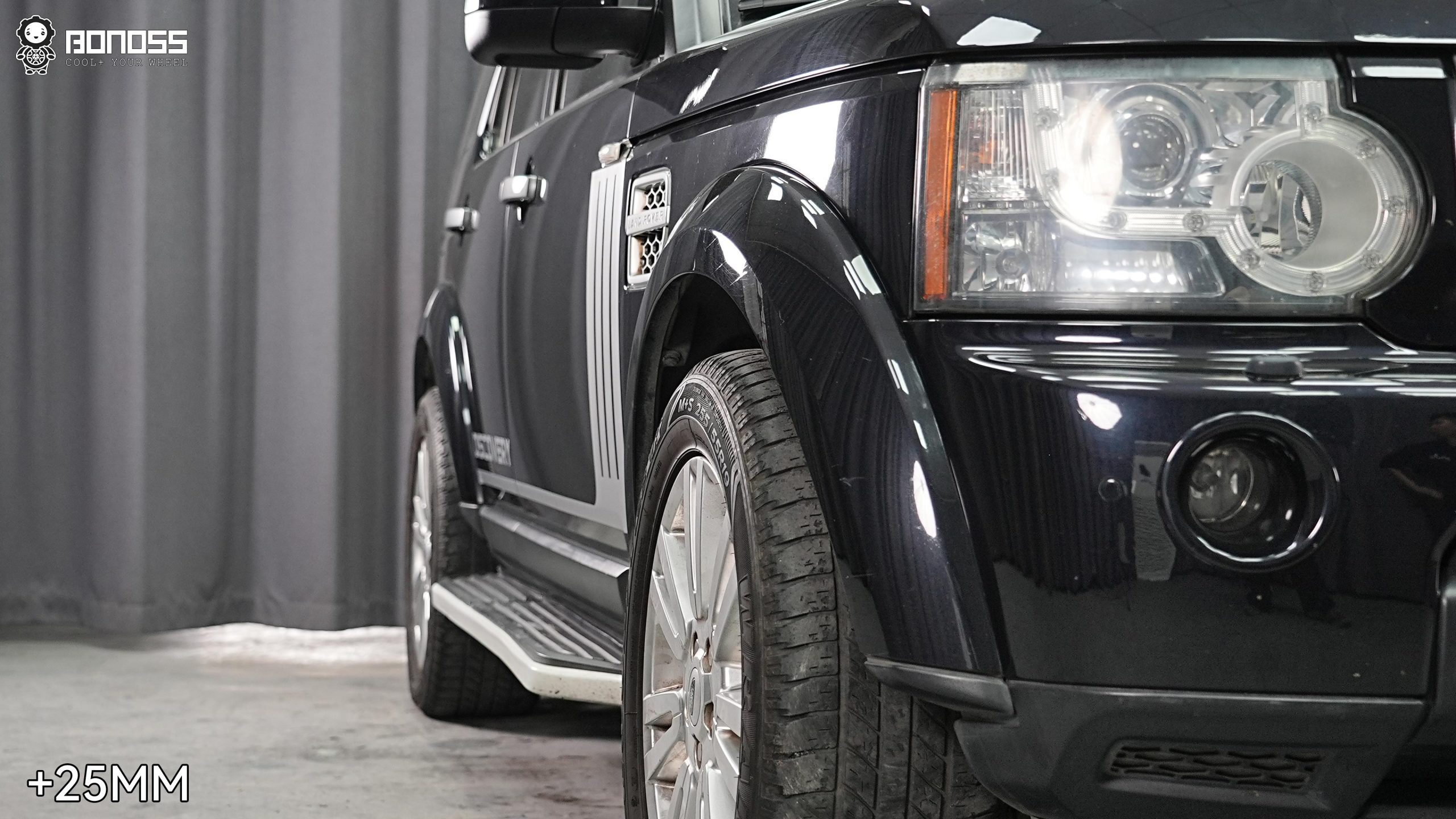 BONOSS Forged Active Cooling 2011 Land Rover Discovery 4 Wheel Spacers Front 25mm Rear 30mm Before and After (4)