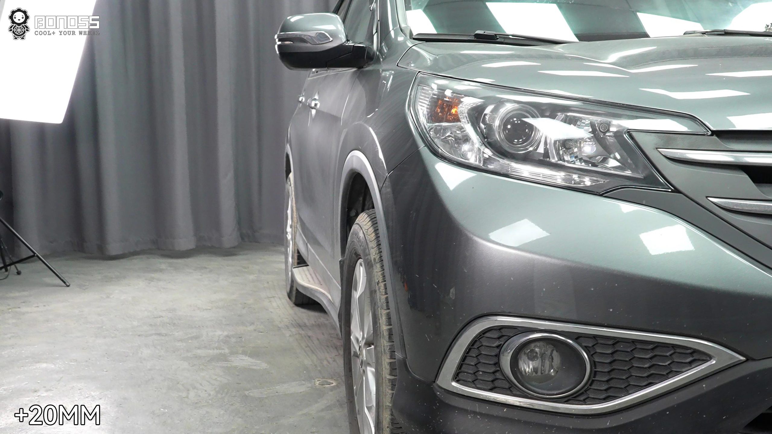 BONOSS Forged Active Cooling 2013 Honda CR-V Wheel Spacers Front 20mm Rear 30mm Before and After (4)