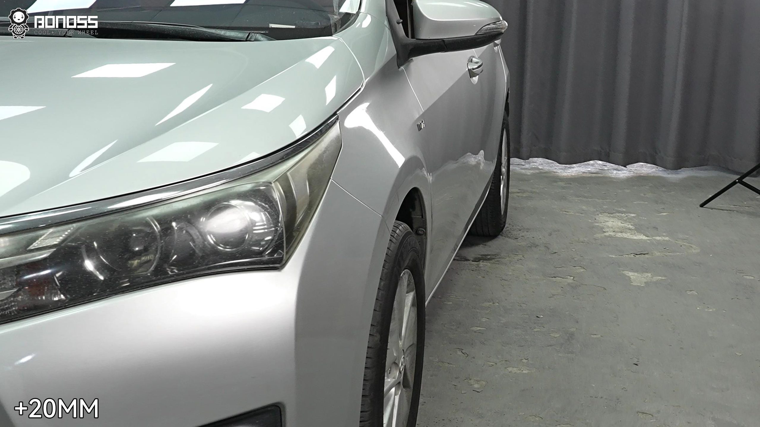 BONOSS Forged Active Cooling 2014 Toyota Corolla Wheel Spacers Front 20mm Rear 25mm Before and After (3)