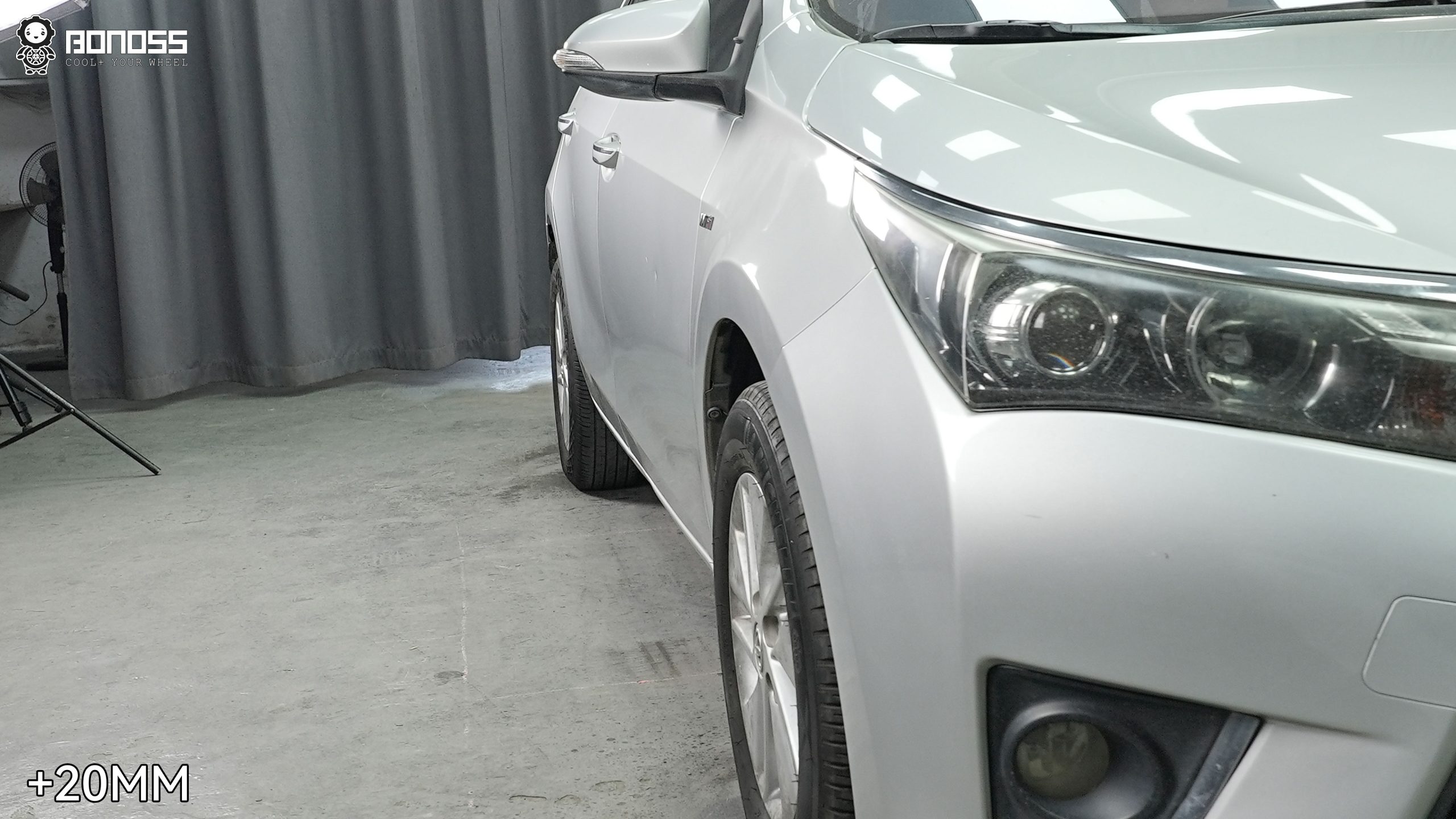 BONOSS Forged Active Cooling 2014 Toyota Corolla Wheel Spacers Front 20mm Rear 25mm Before and After (4)