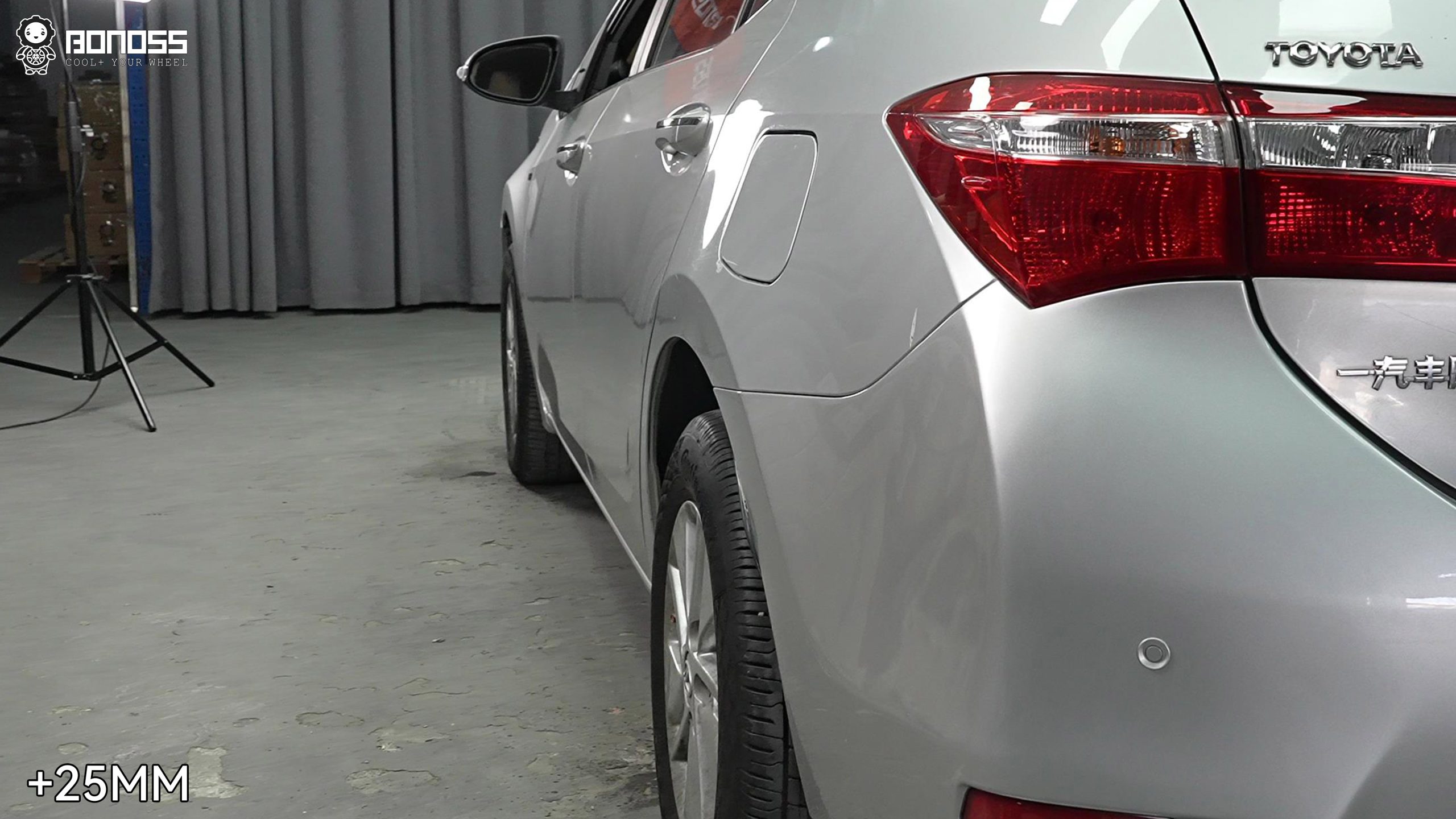 BONOSS Forged Active Cooling 2014 Toyota Corolla Wheel Spacers Front 20mm Rear 25mm Before and After (5)
