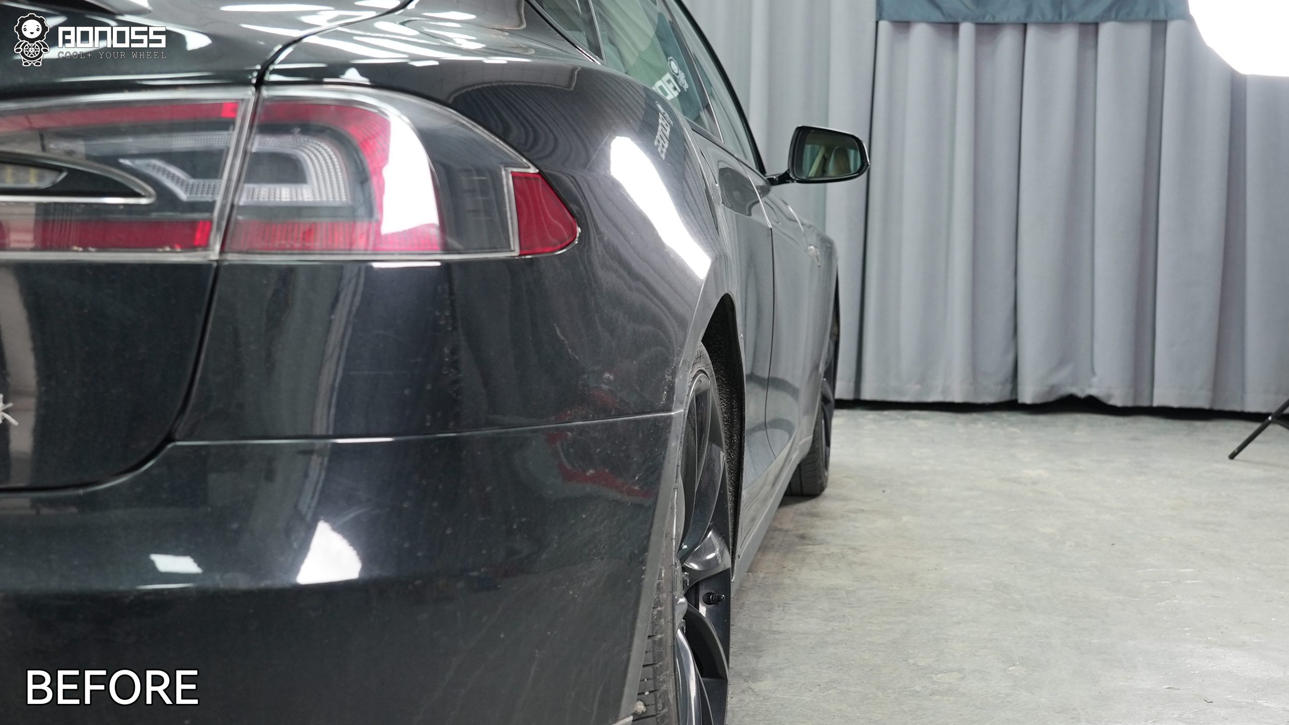 BONOSS Forged Active Cooling 2015 Tesla Model S Wheel Spacers Front 20mm Rear 25mm Before and After (11)