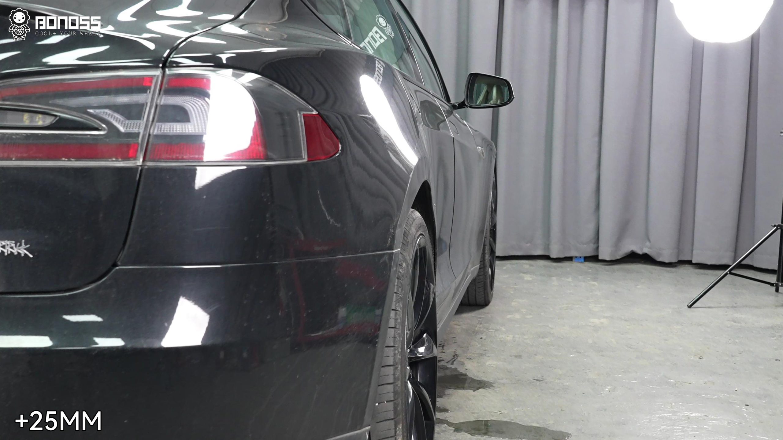 BONOSS Forged Active Cooling 2015 Tesla Model S Wheel Spacers Front 20mm Rear 25mm Before and After (6)