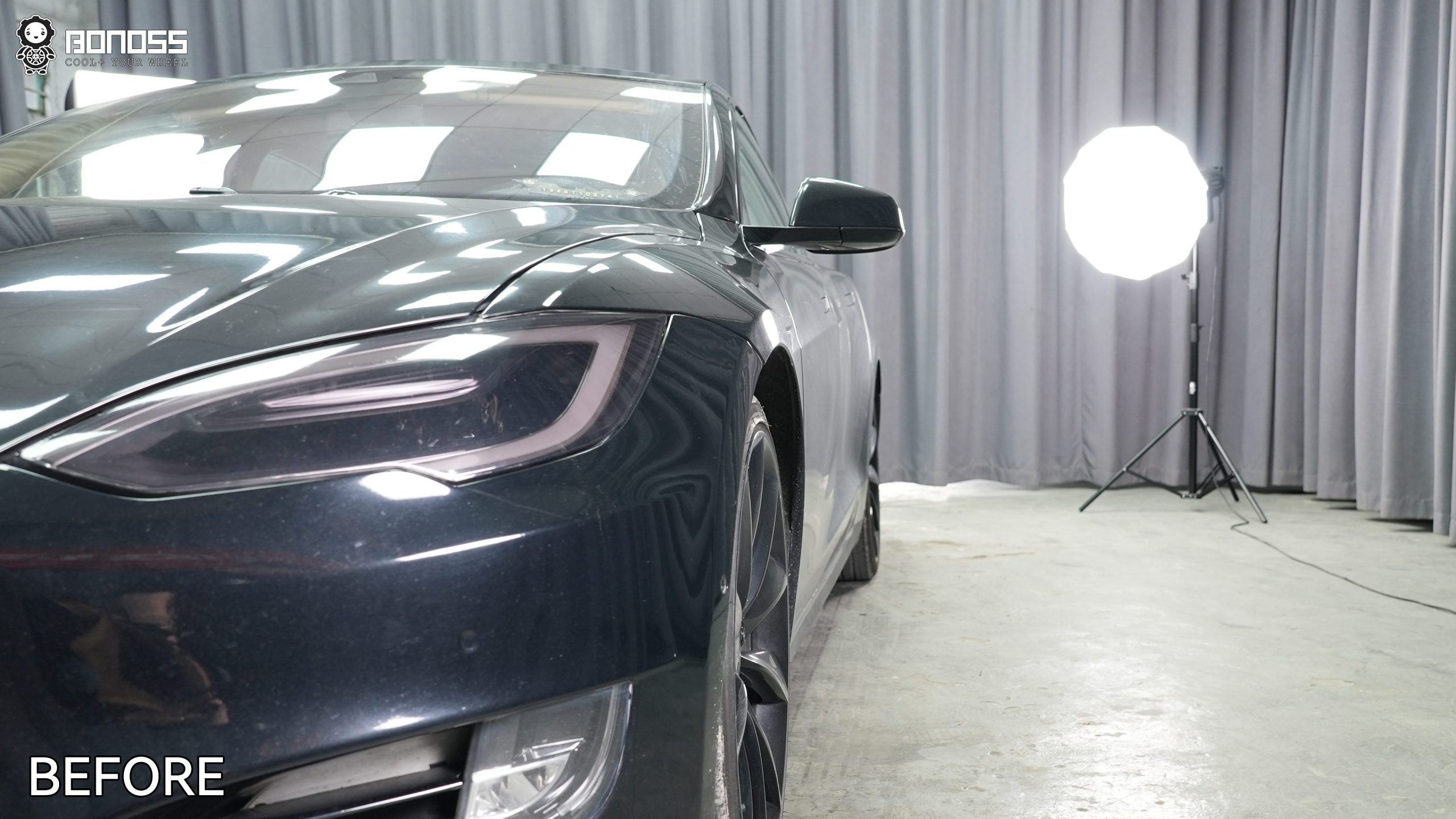 BONOSS Forged Active Cooling 2015 Tesla Model S Wheel Spacers Front 20mm Rear 25mm Before and After (8)