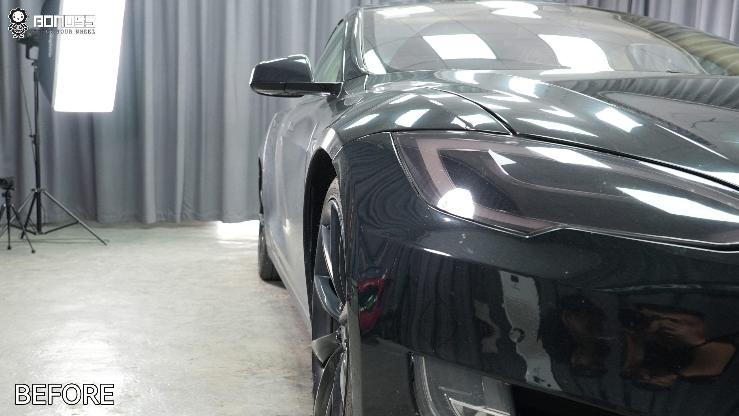 BONOSS Forged Active Cooling 2015 Tesla Model S Wheel Spacers Front 20mm Rear 25mm Before and After (9)