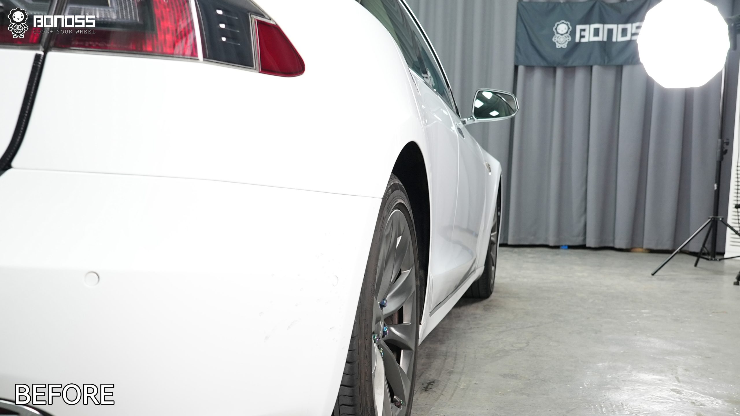 BONOSS Forged Active Cooling 2016 Tesla Model S Wheel Spacers Front 20mm Rear 25mm Before and After (11)
