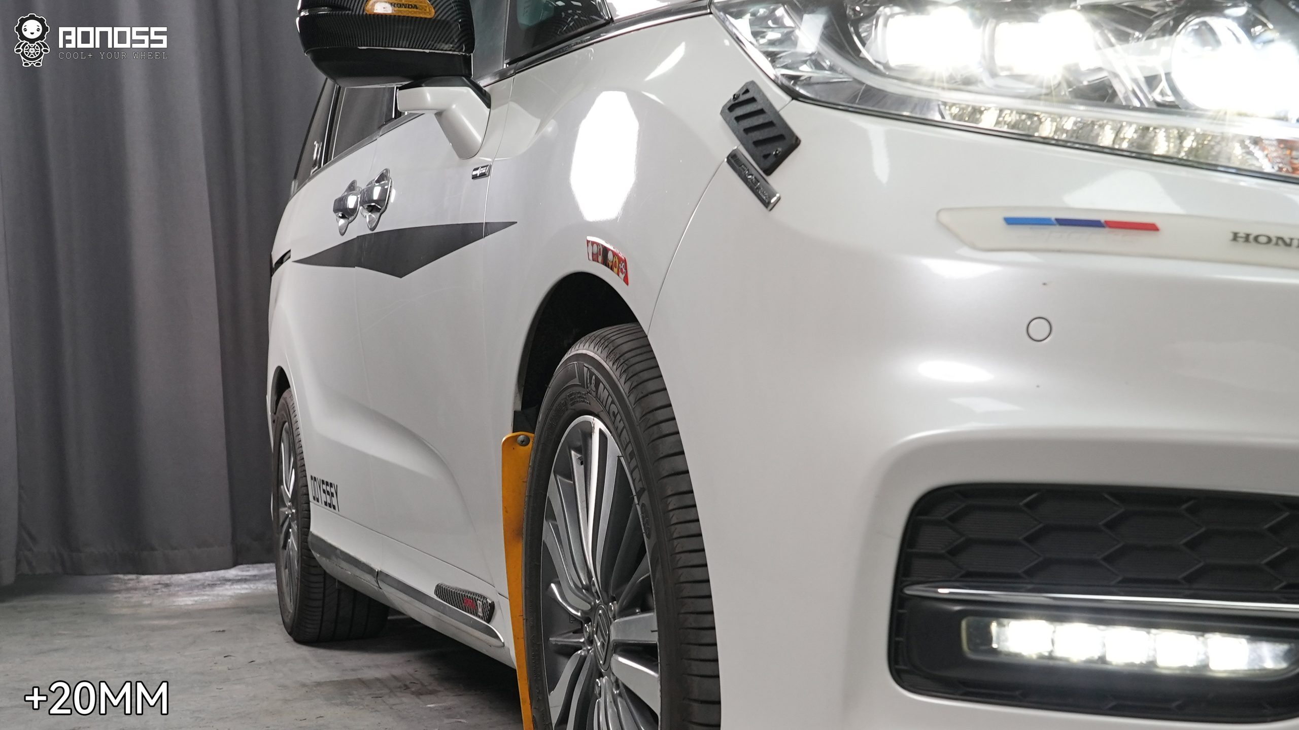 BONOSS Forged Active Cooling 2019 Honda Odyssey Wheel Spacers Front 20mm Rear 25mm Before and After (4)