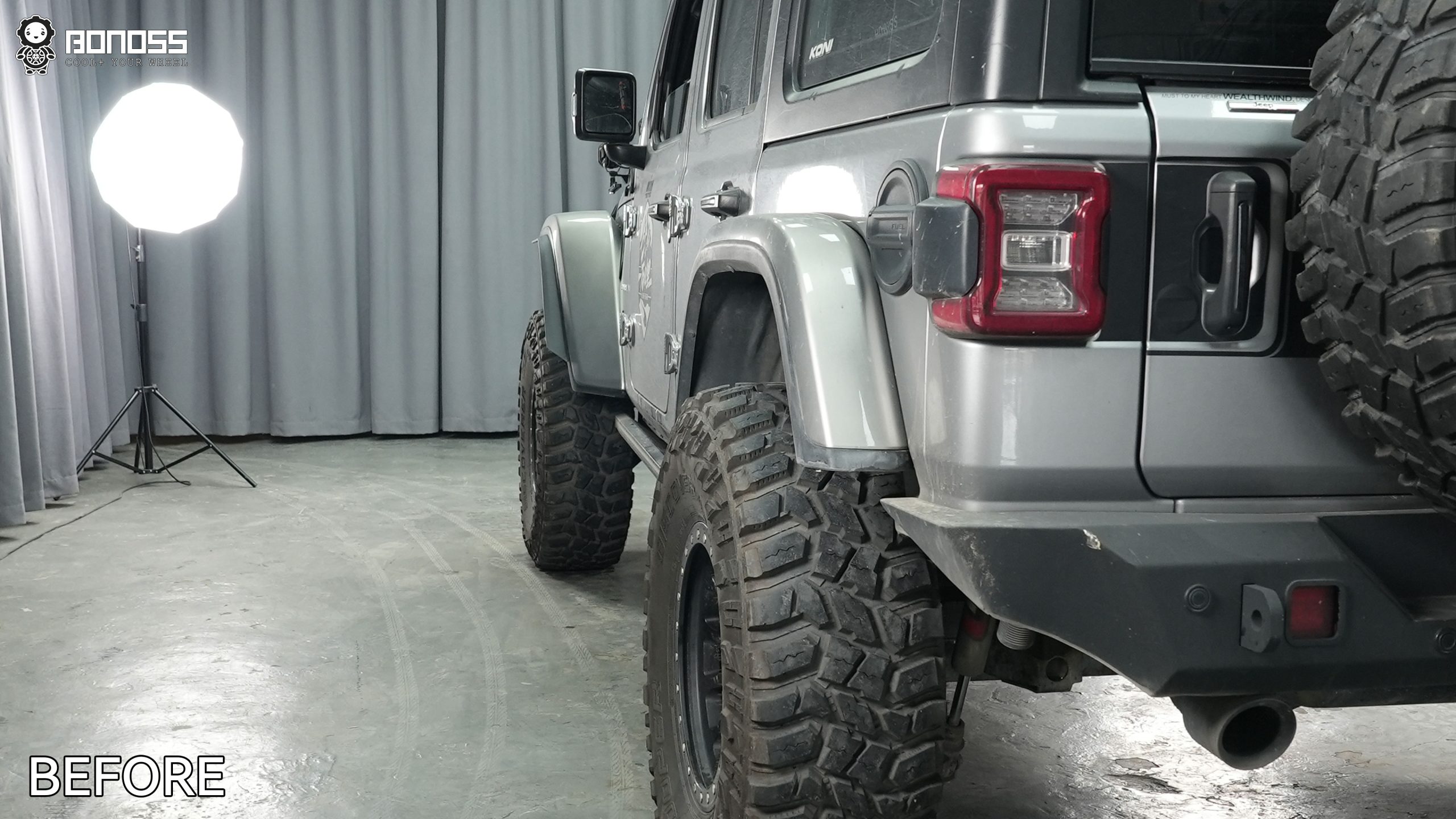 BONOSS Forged Active Cooling 2019 Jeep Wrangler Wheel Spacers 1.5-inch Before and After (10)