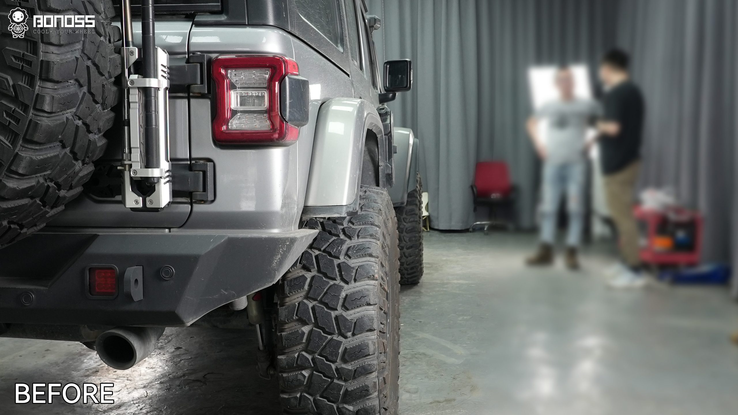 BONOSS Forged Active Cooling 2019 Jeep Wrangler Wheel Spacers 1.5-inch Before and After (11)