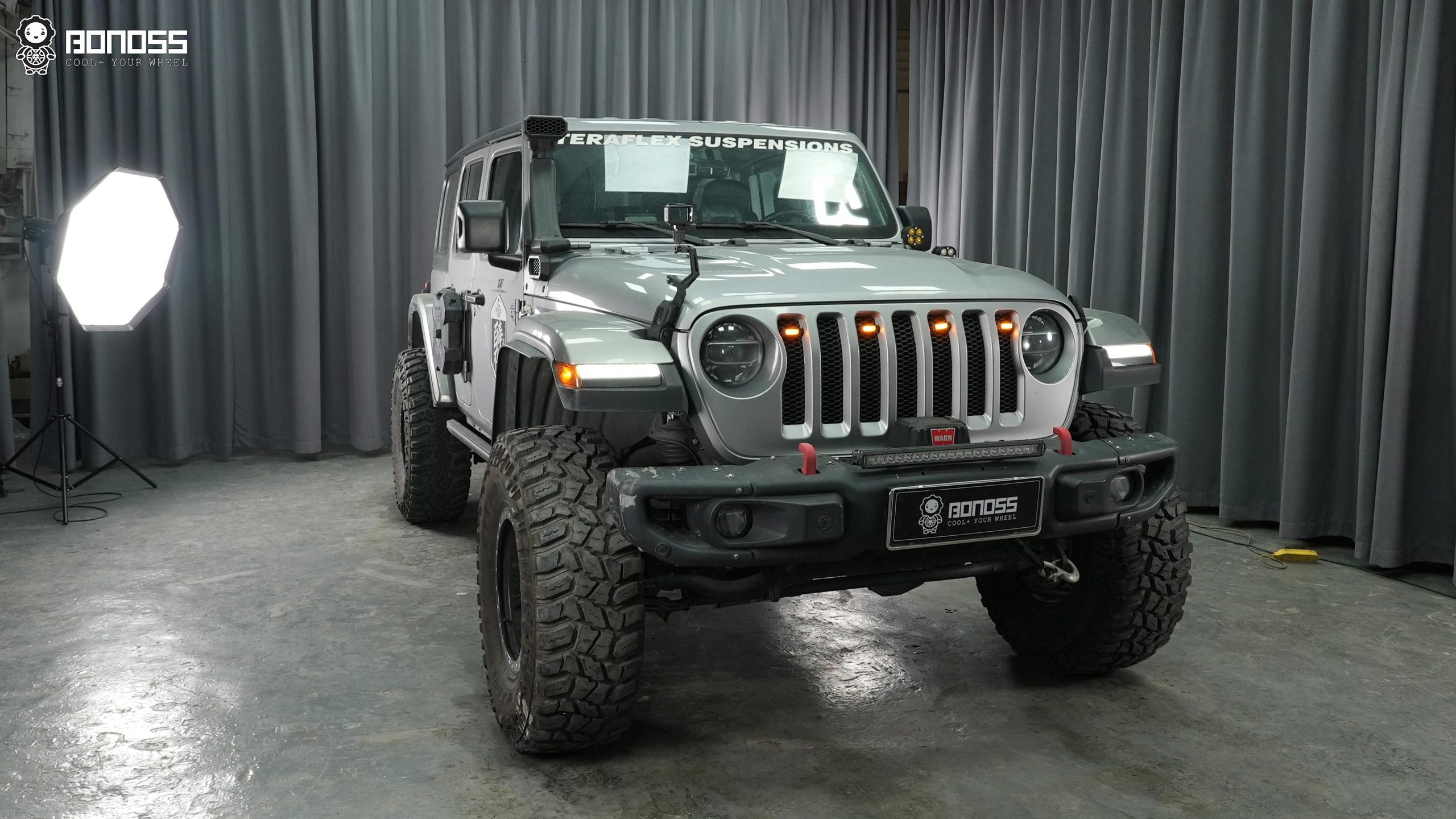 BONOSS Forged Active Cooling 2019 Jeep Wrangler Wheel Spacers 1.5-inch Before and After (2)