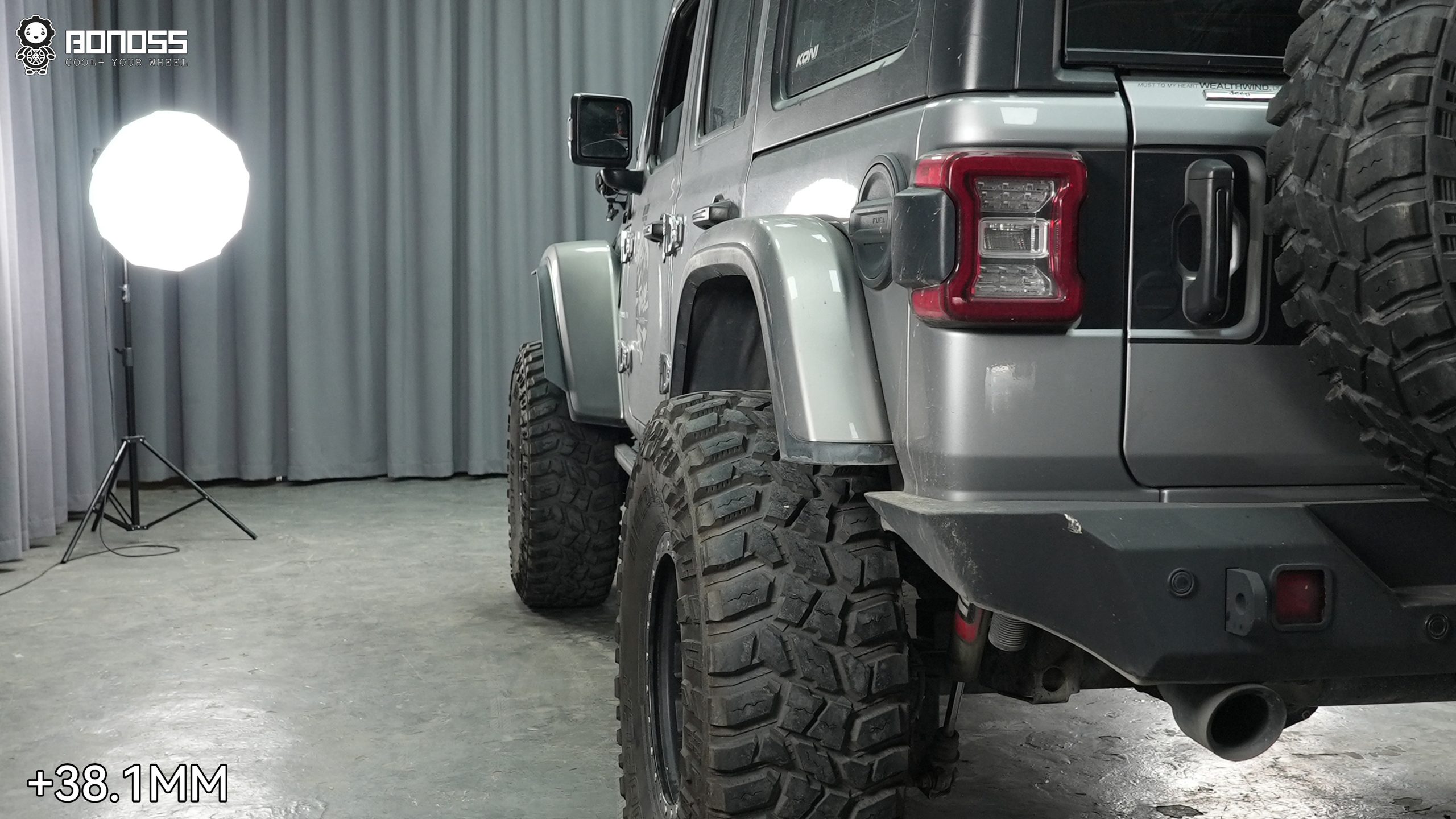BONOSS Forged Active Cooling 2019 Jeep Wrangler Wheel Spacers 1.5-inch Before and After (5)