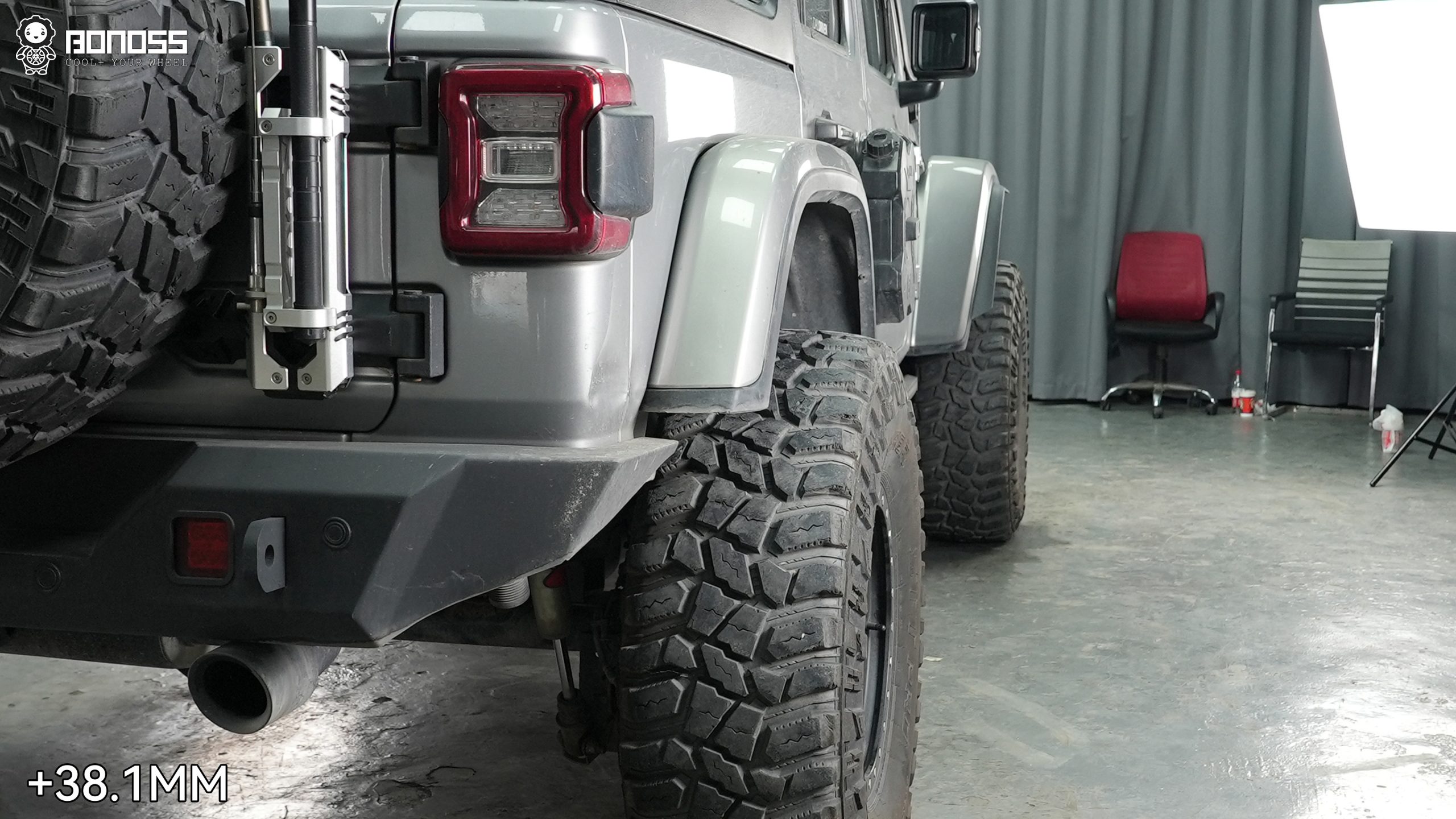 BONOSS Forged Active Cooling 2019 Jeep Wrangler Wheel Spacers 1.5-inch Before and After (6)