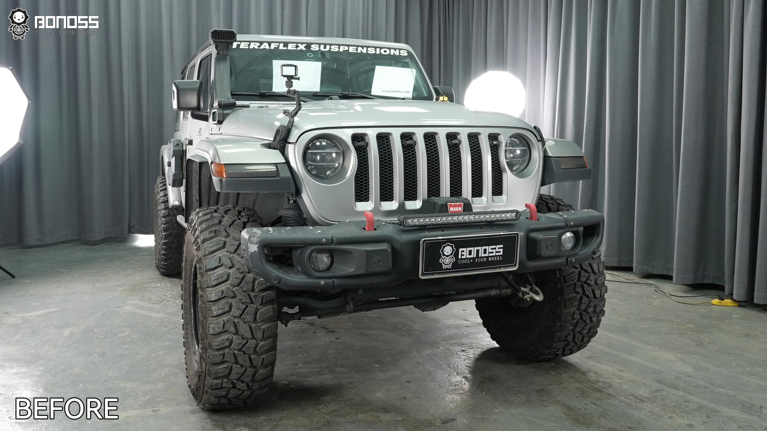 BONOSS Forged Active Cooling 2019 Jeep Wrangler Wheel Spacers 1.5-inch Before and After (7)