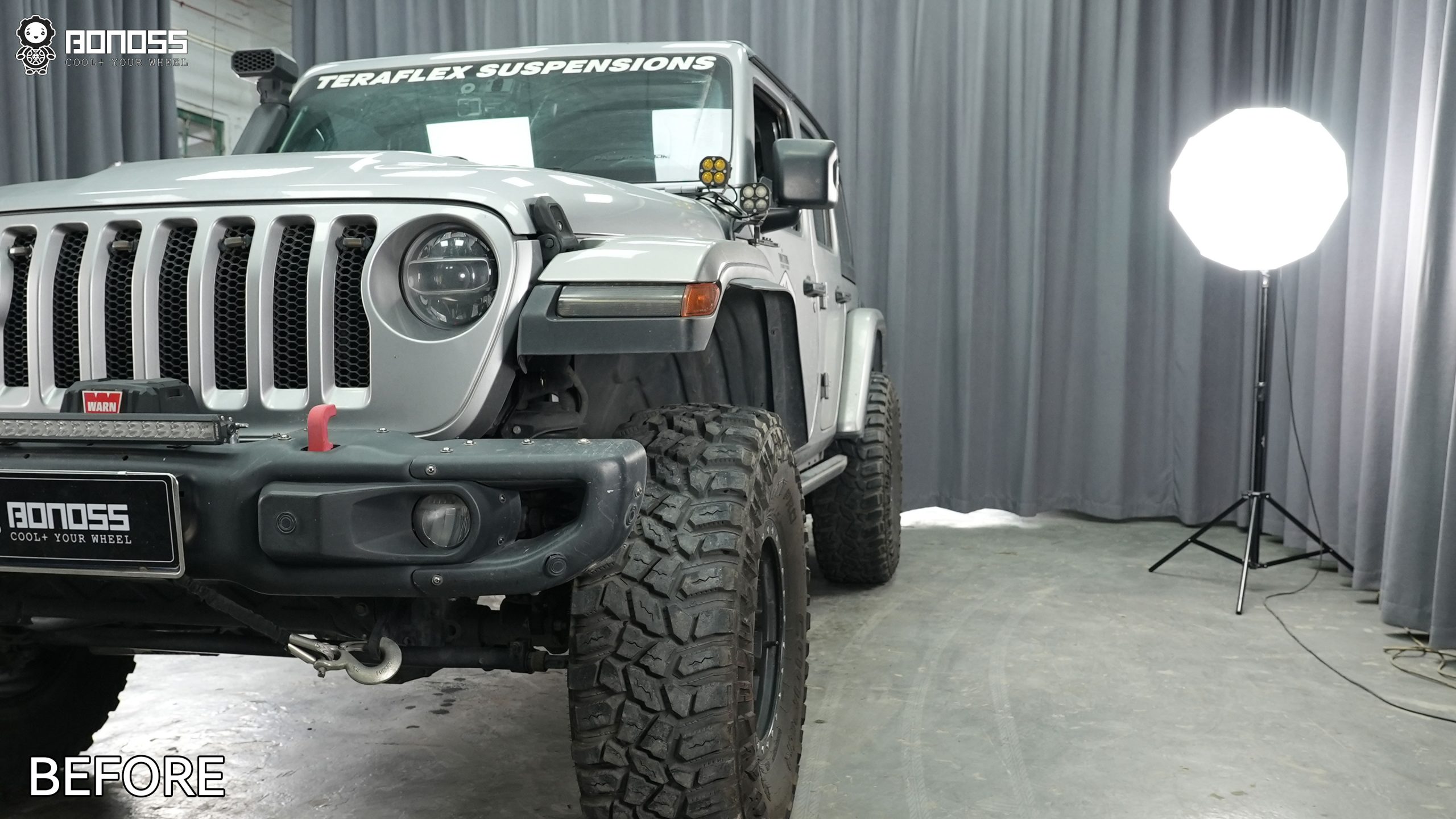 BONOSS Forged Active Cooling 2019 Jeep Wrangler Wheel Spacers 1.5-inch Before and After (8)