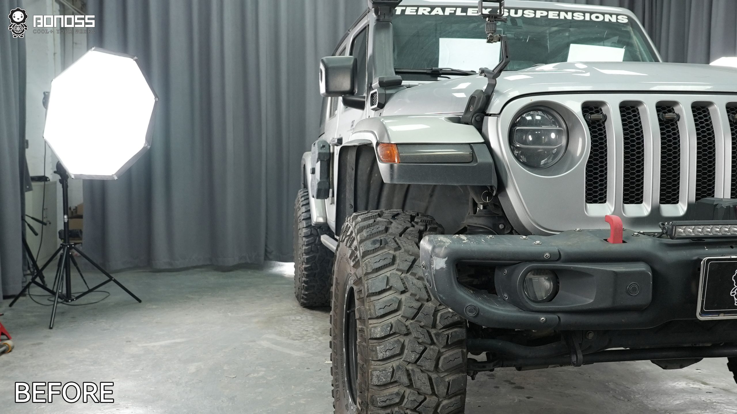 BONOSS Forged Active Cooling 2019 Jeep Wrangler Wheel Spacers 1.5-inch Before and After (9)