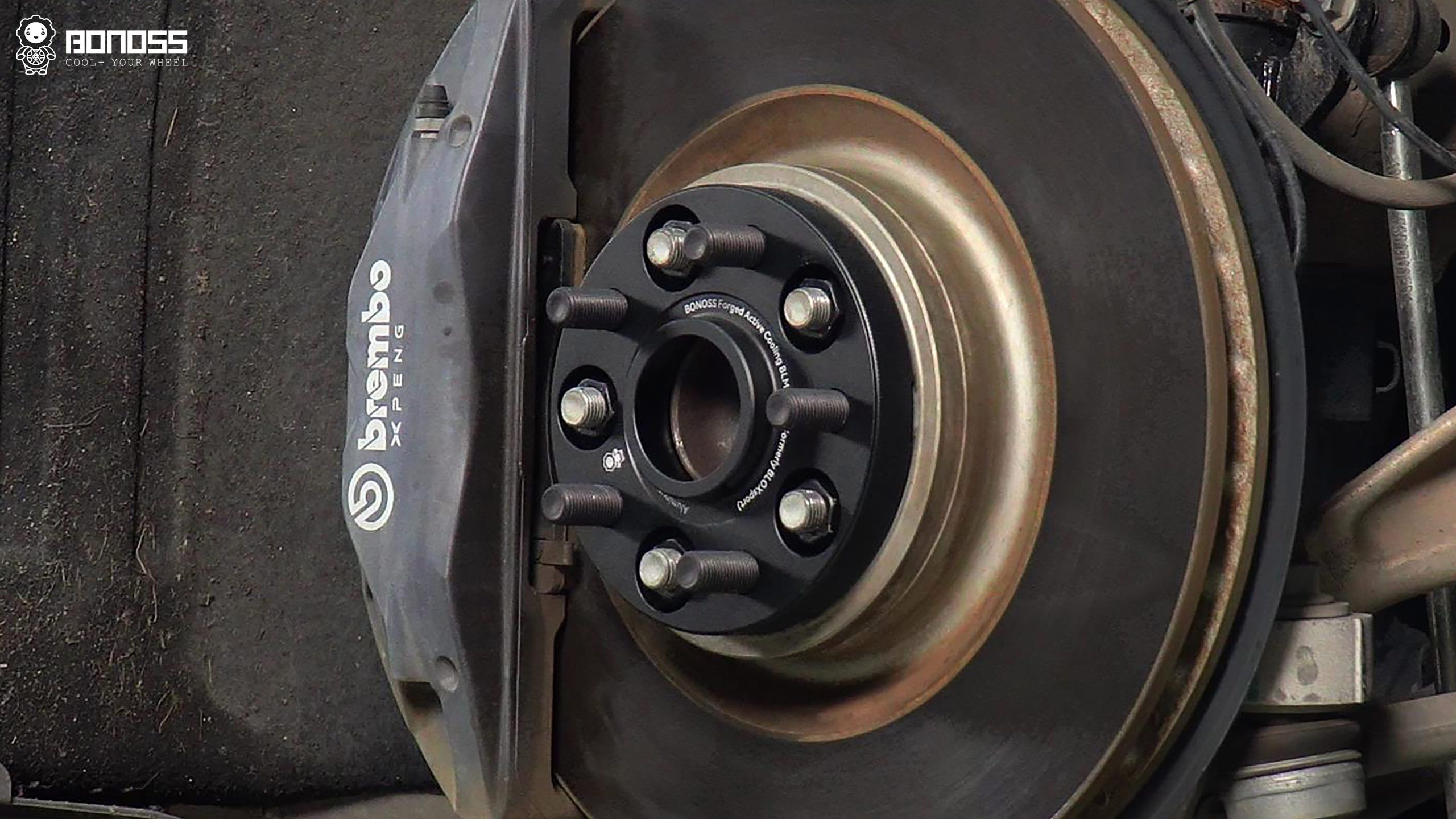 BONOSS Forged Active Cooling 2020 XPeng P7 Wheel Spacers Front 20mm Rear 30mm Before and After (14)