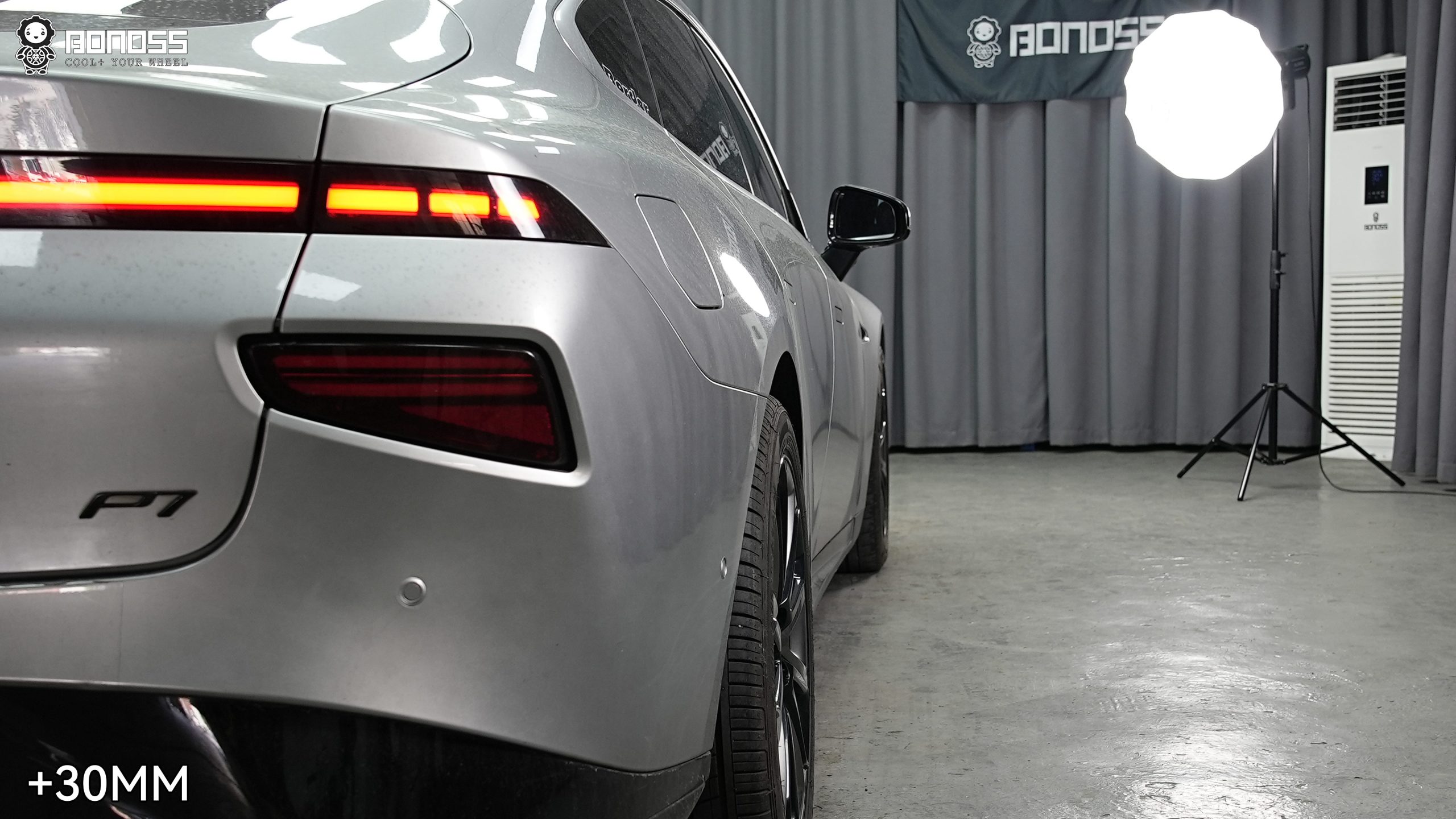 BONOSS Forged Active Cooling 2020 XPeng P7 Wheel Spacers Front 20mm Rear 30mm Before and After (6)