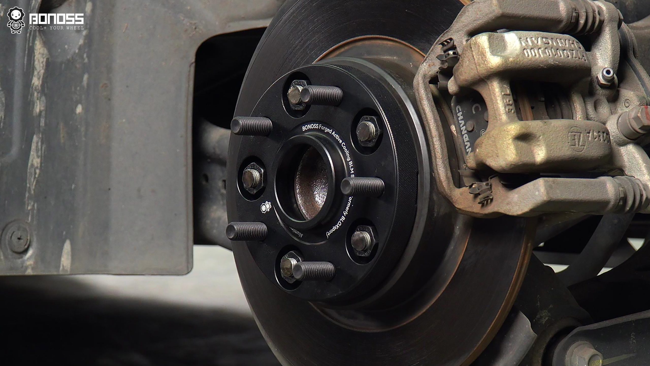 BONOSS Forged Active Cooling 2022 Changan UNI-V Wheel Spacers Front 15mm Rear 20mm Before and After (14)