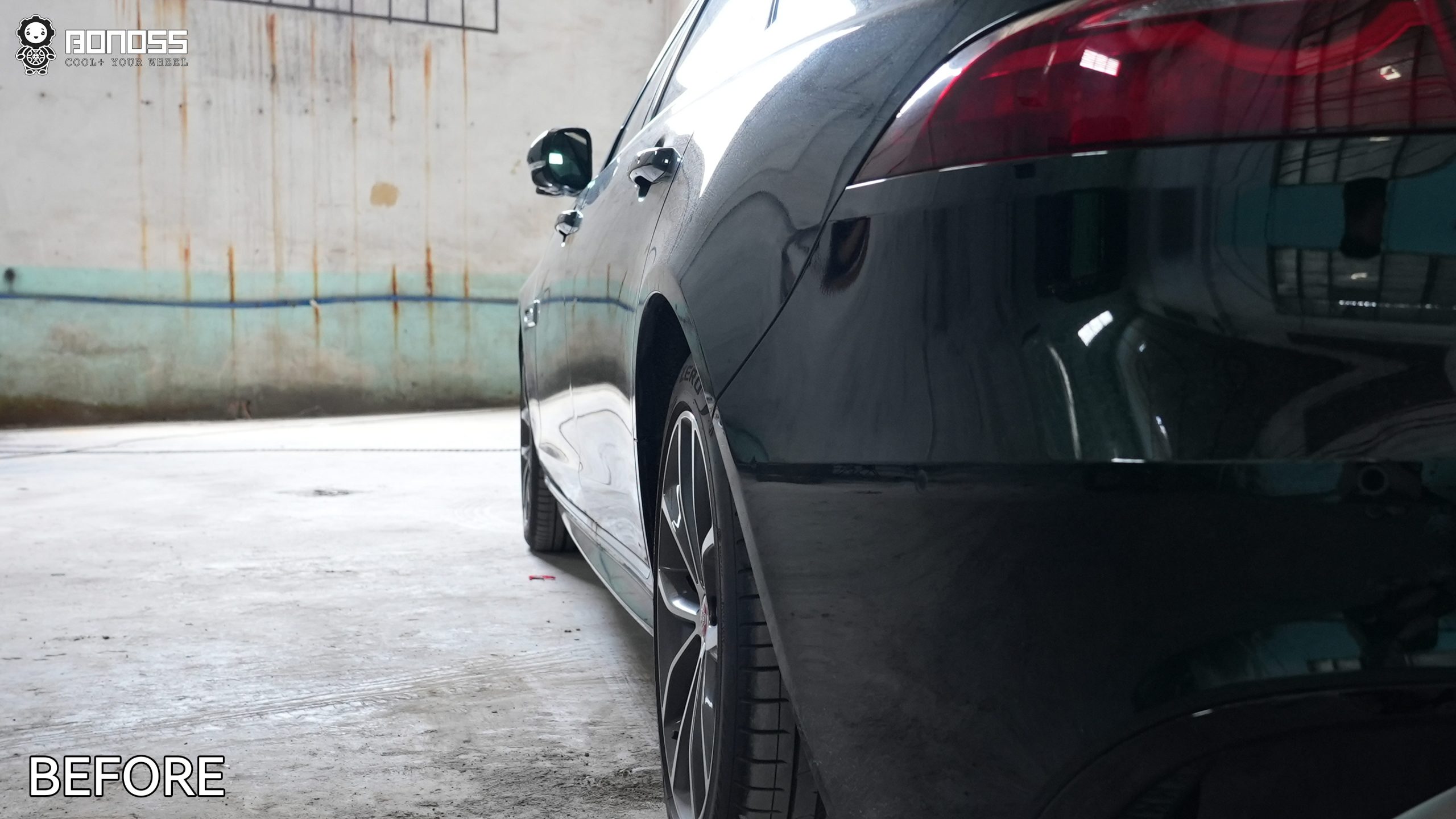 BONOSS Forged Active Cooling 2022 Jaguar XF Wheel Spacers Front 15mm Rear 25mm Before and After (10)