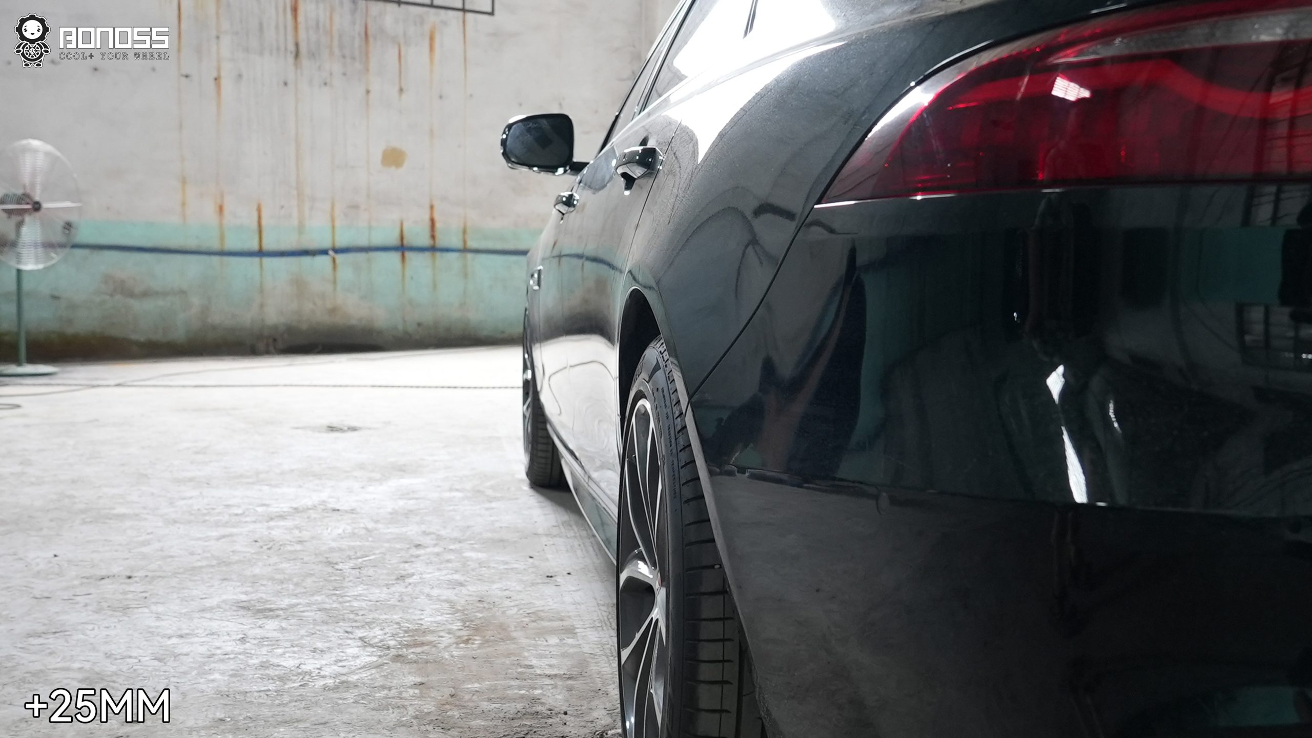 BONOSS Forged Active Cooling 2022 Jaguar XF Wheel Spacers Front 15mm Rear 25mm Before and After (5)