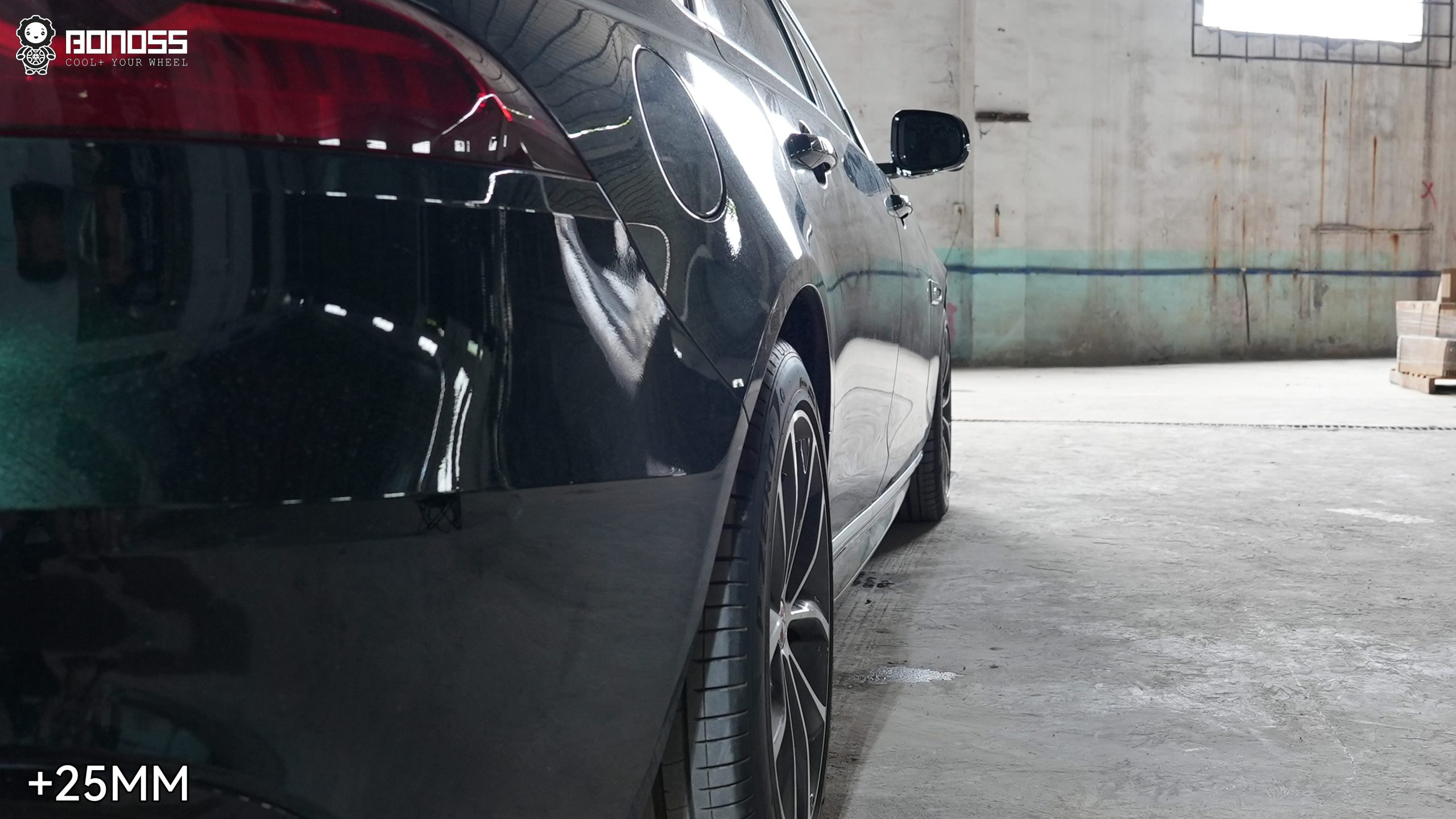 BONOSS Forged Active Cooling 2022 Jaguar XF Wheel Spacers Front 15mm Rear 25mm Before and After (6)