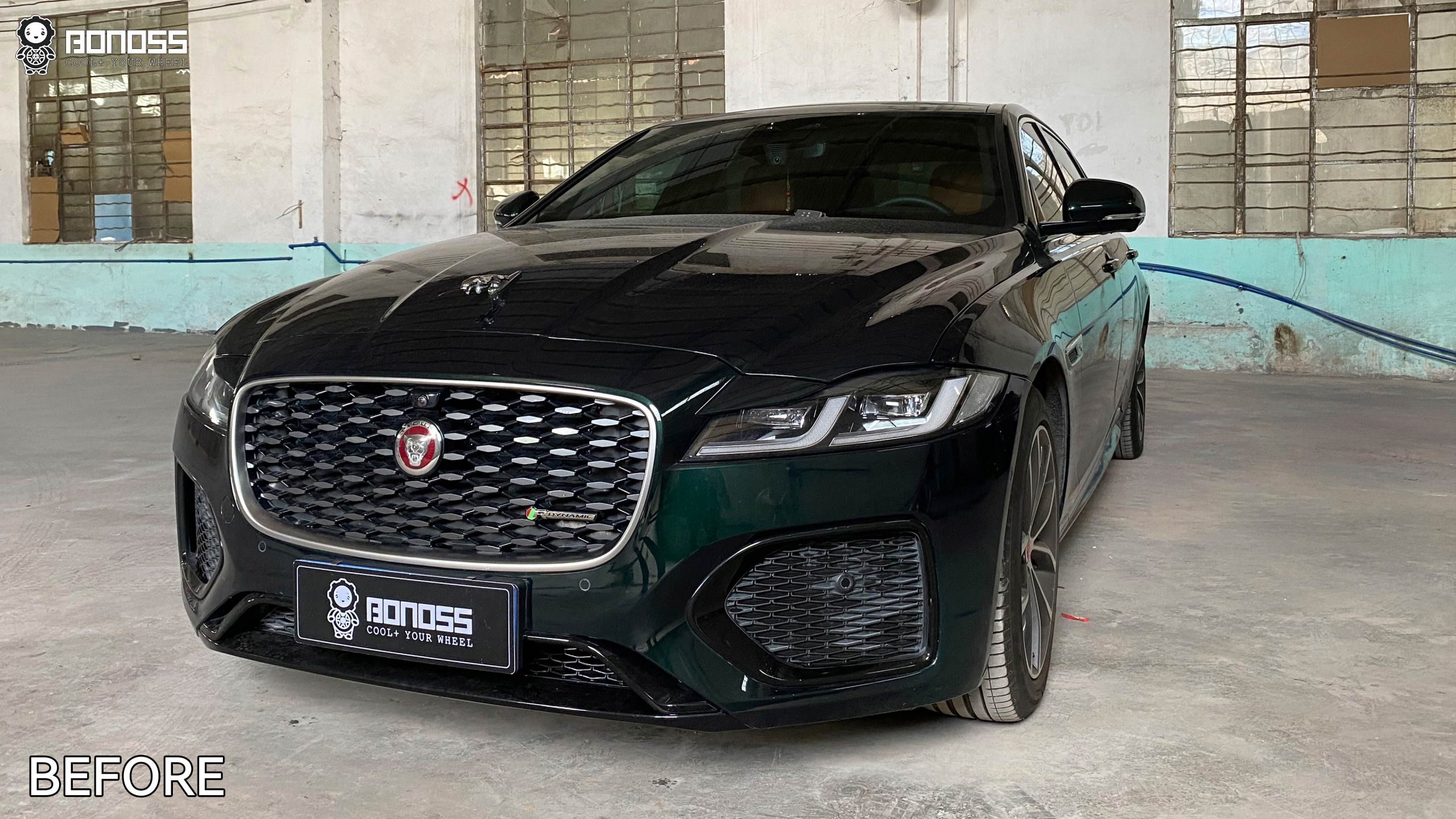 BONOSS Forged Active Cooling 2022 Jaguar XF Wheel Spacers Front 15mm Rear 25mm Before and After (7)