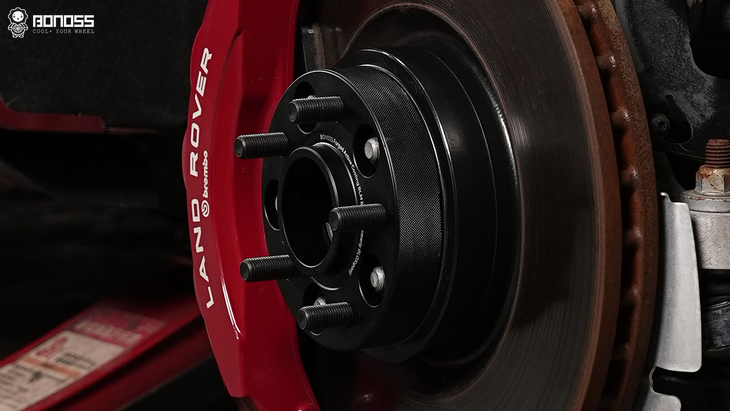 BONOSS Forged Active Cooling 2022 Land Rover Range Rover Sport Wheel Spacers Front 30mm Rear 40mm Before and After (14)