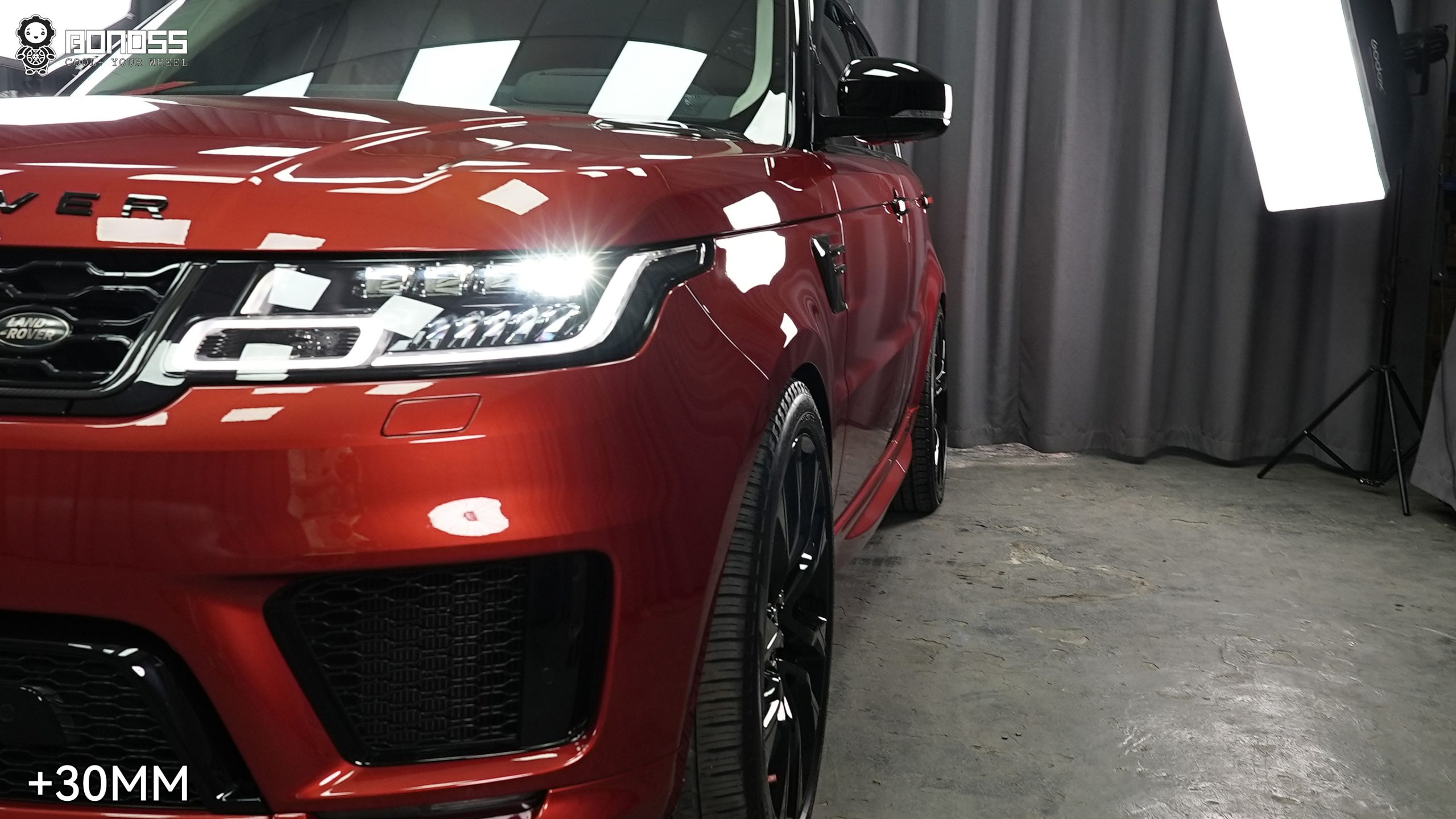 BONOSS Forged Active Cooling 2022 Land Rover Range Rover Sport Wheel Spacers Front 30mm Rear 40mm Before and After (3)