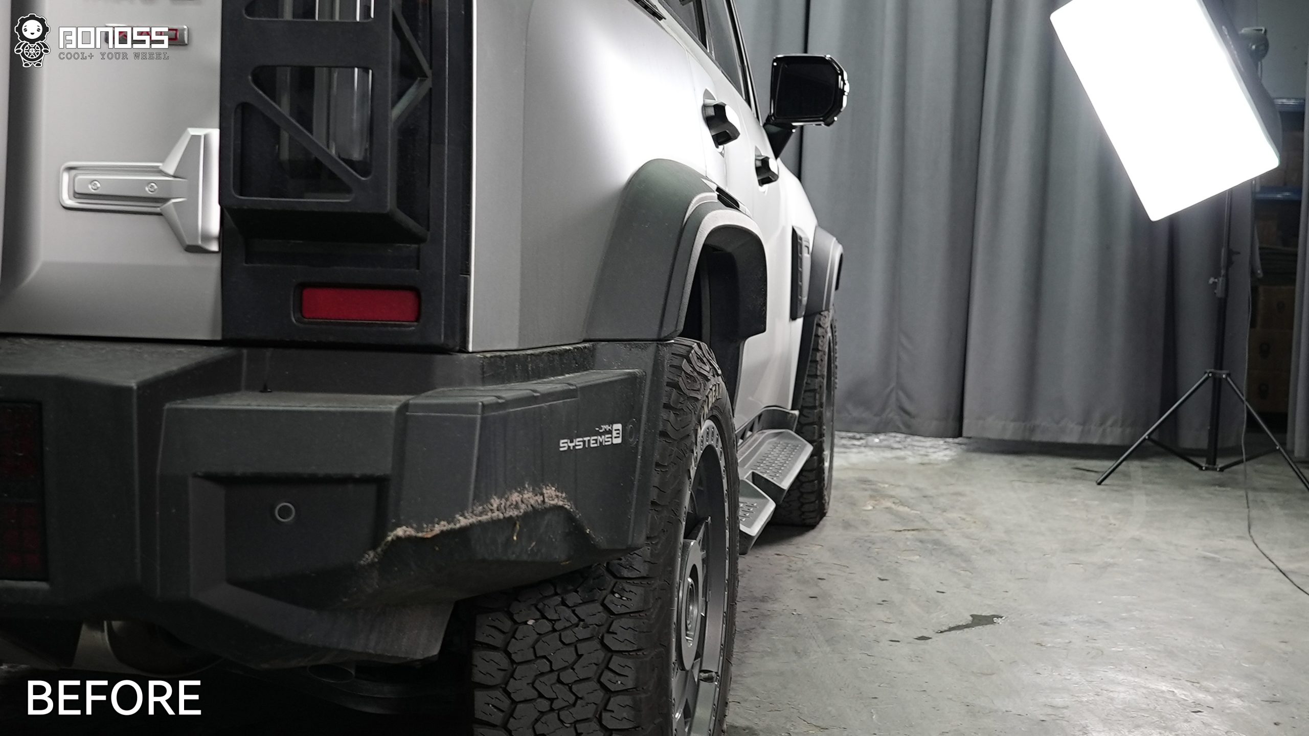 BONOSS Forged Active Cooling 2023 Jetour Traveler Wheel Spacers Front 25mm Rear 25mm Before and After (11)