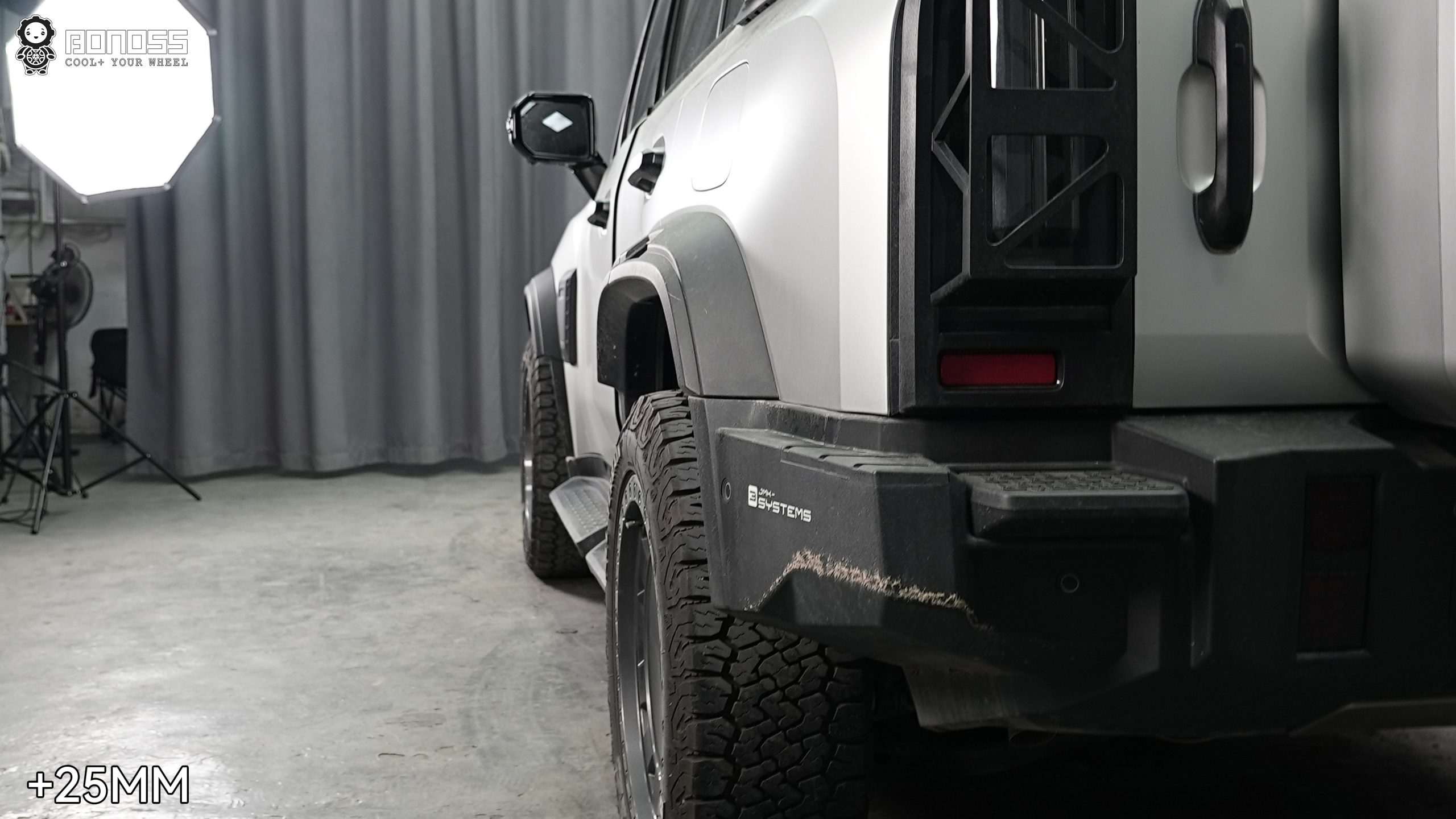 BONOSS Forged Active Cooling 2023 Jetour Traveler Wheel Spacers Front 25mm Rear 25mm Before and After (5)