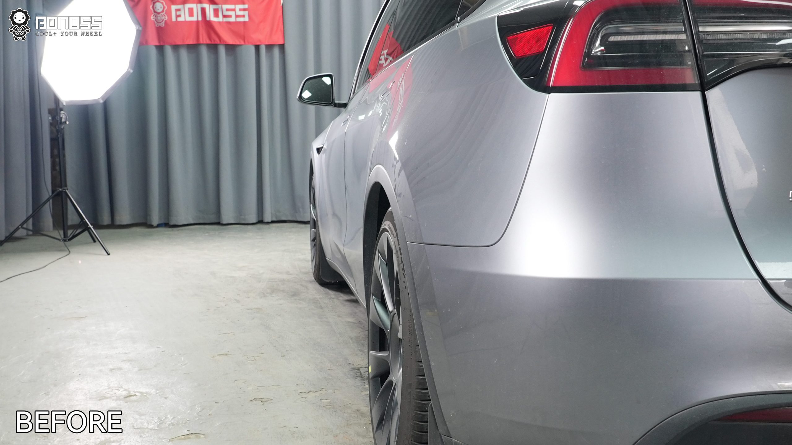 BONOSS Forged Active Cooling 2023 Tesla Model Y Wheel Spacers Front 18mm Rear 20mm Before and After (10)