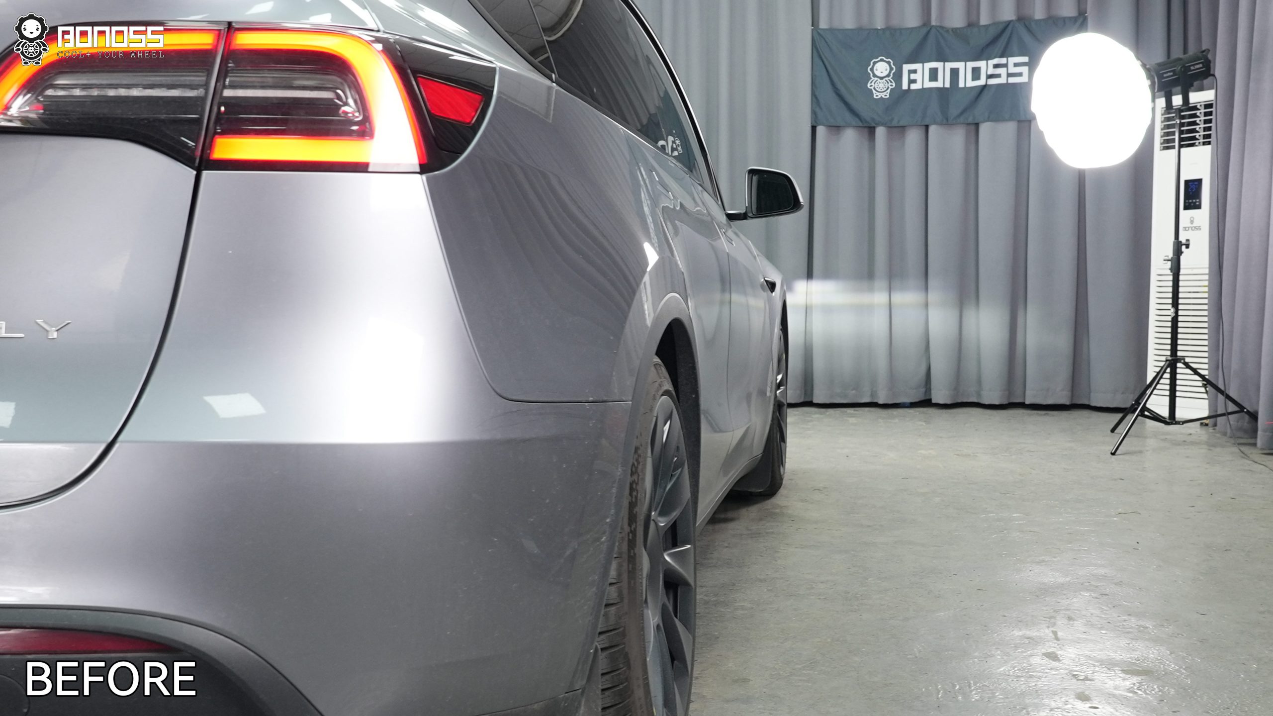 BONOSS Forged Active Cooling 2023 Tesla Model Y Wheel Spacers Front 18mm Rear 20mm Before and After (11)